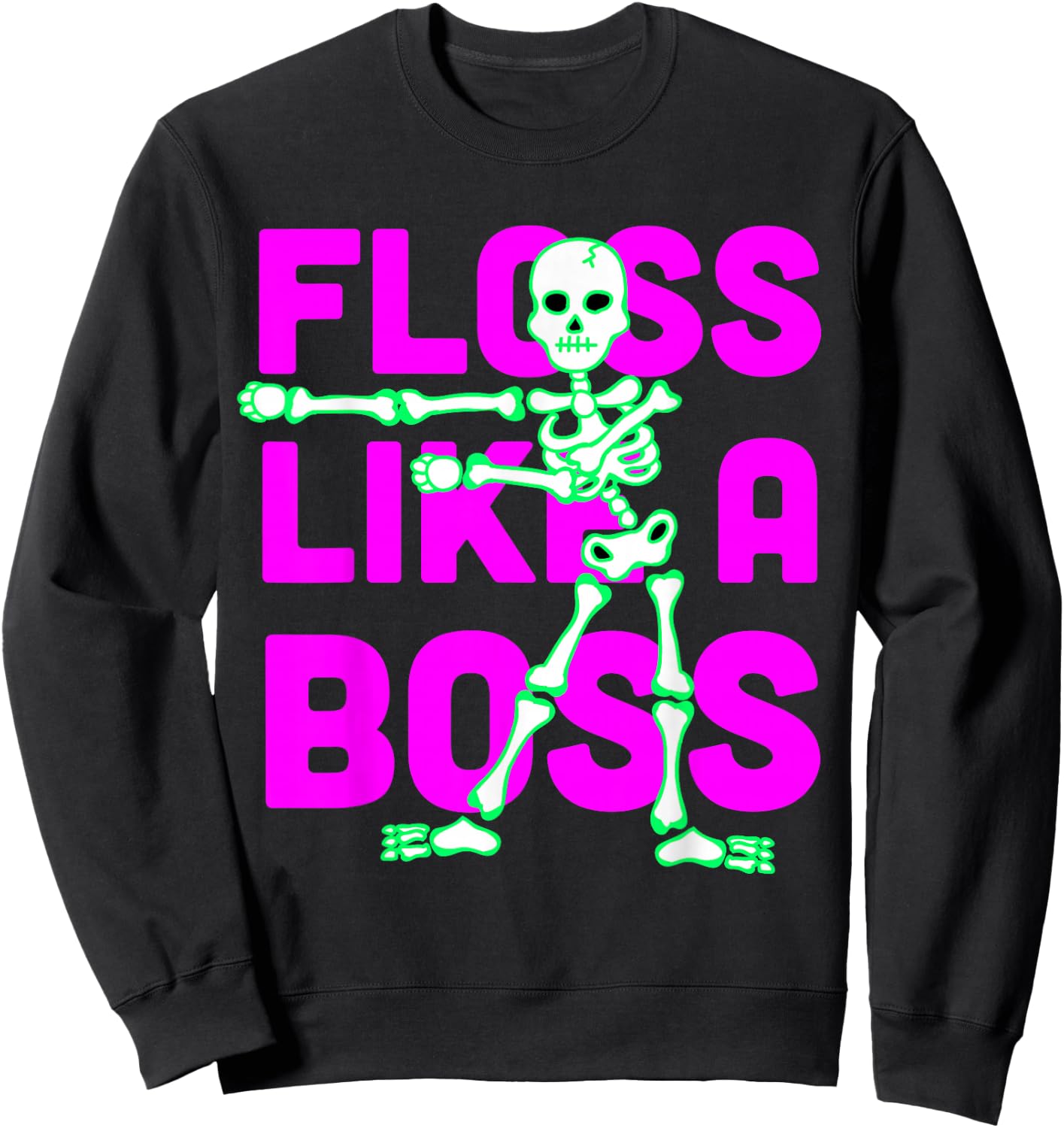 Floss Like a Boss Halloween Sweatshirt - Sweatshirt | Black