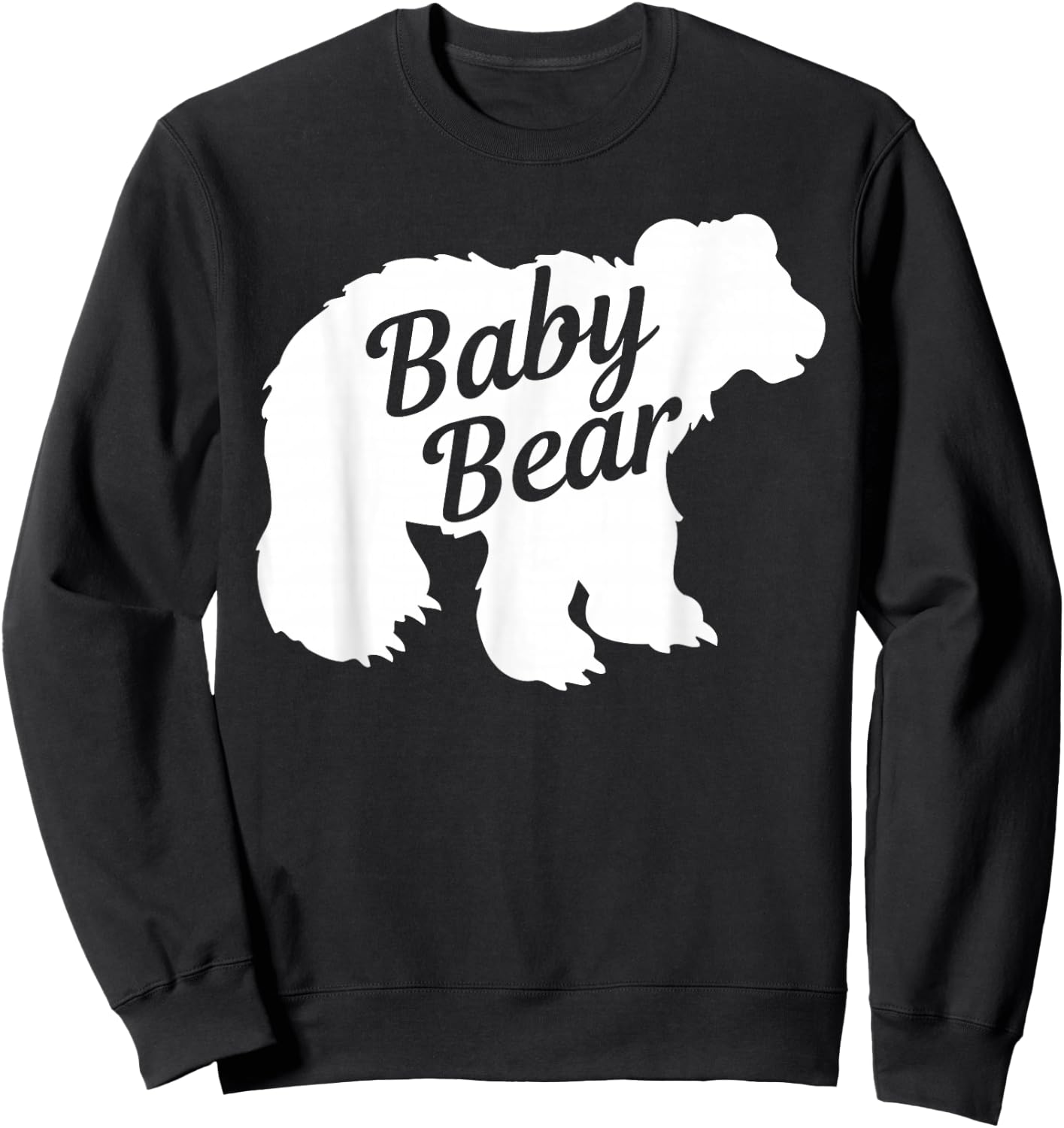 Kids Baby Bear Design Little Bear Cub Girls Boys Child Sweatshirt - Sweatshirt | Black