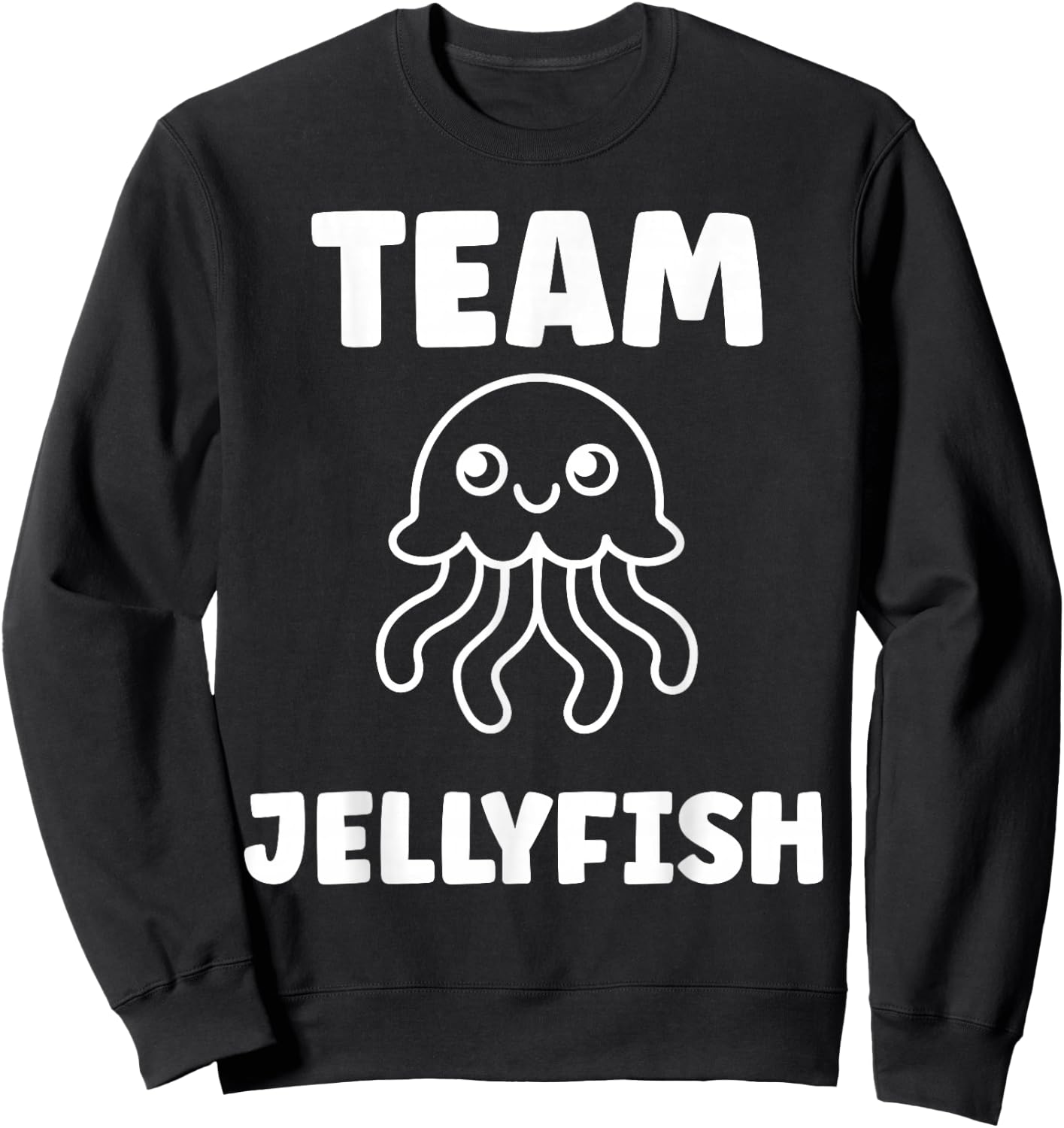 Sea animals Jellyfish cute simple team Jellyfish Sweatshirt - Sweatshirt | Black