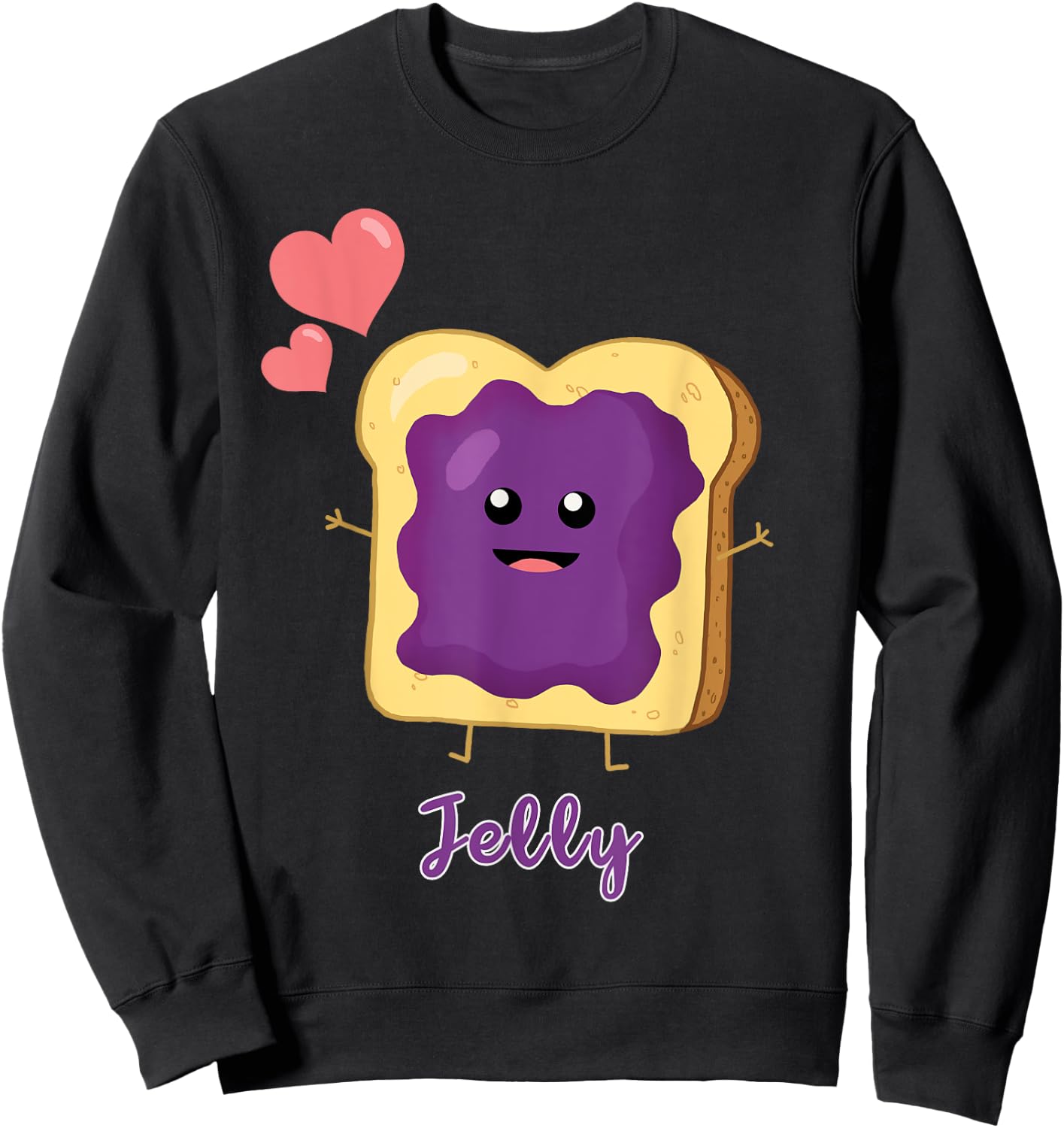 Matching Best Friend Jelly PB&J Sweatshirt - Sweatshirt | Black