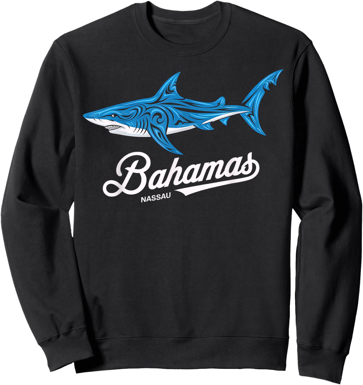 Bahamas Shark Nassau Paradise Vacation Souvenir Gift Sweatshirt - Sweatshirt | Black