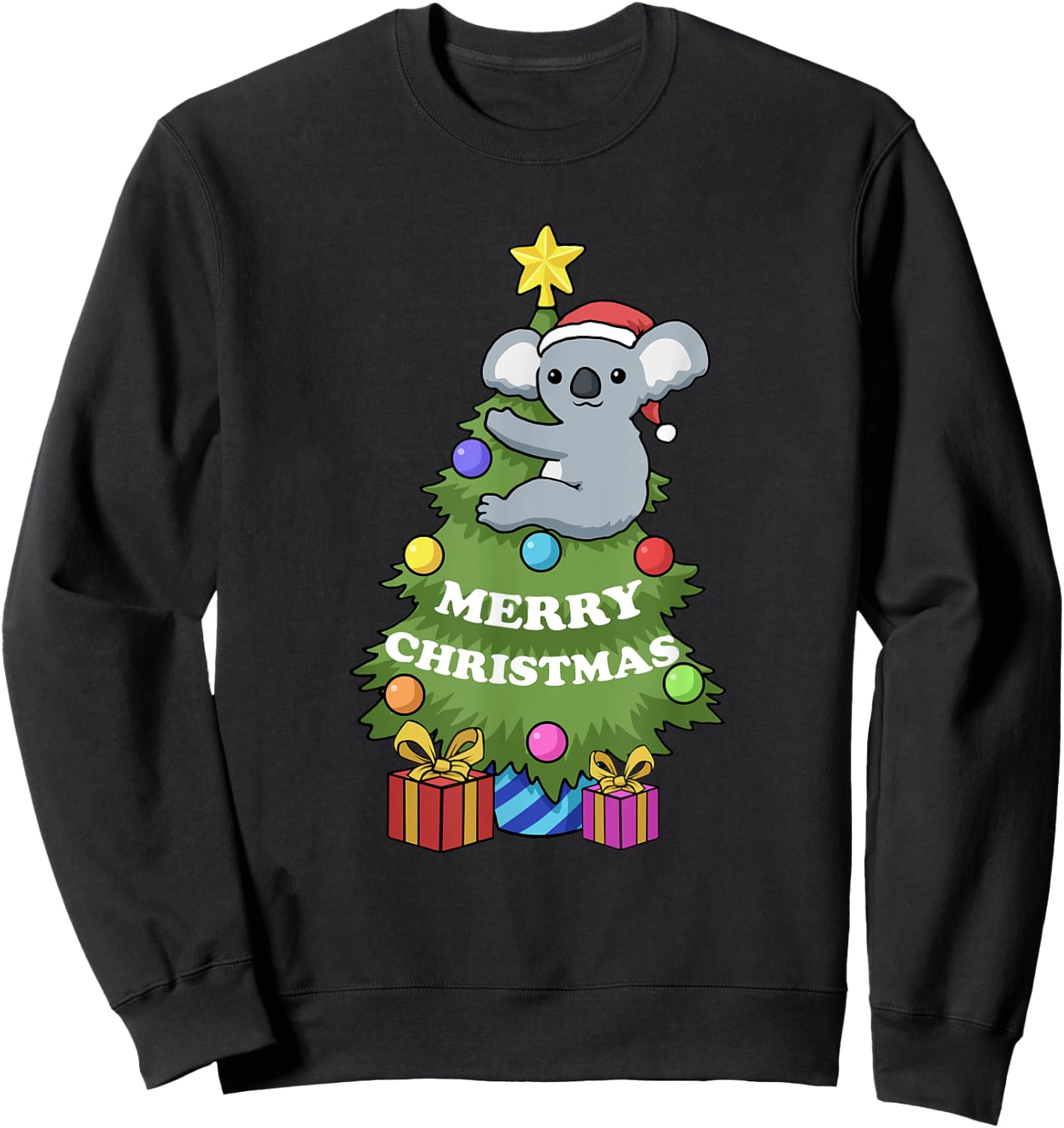 Koala Christmas Tree Sweatshirt - Sweatshirt | Black