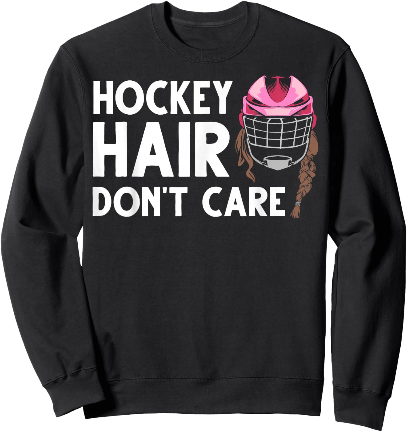 Funny Ice Hockey Design Girls Ice Hockey Lover Sweatshirt - Sweatshirt | Black
