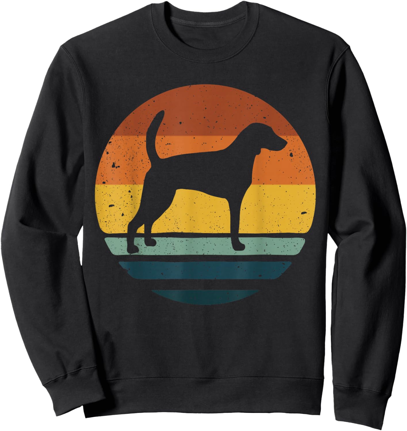 American Foxhound Vintage Retro Dog Gift Sweatshirt - Sweatshirt | Black