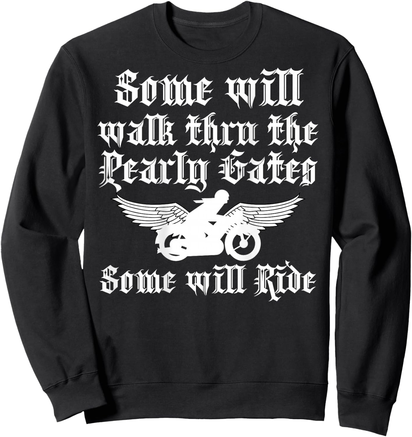 Fallen Biker Final Ride Bikers Memorial Shirt - back design Sweatshirt - Sweatshirt | Black