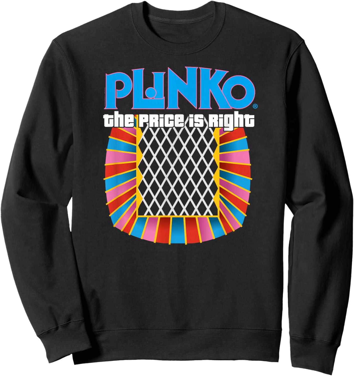 Price is Right -Adults Black Plinko , Small Sweatshirt - Sweatshirt | Black