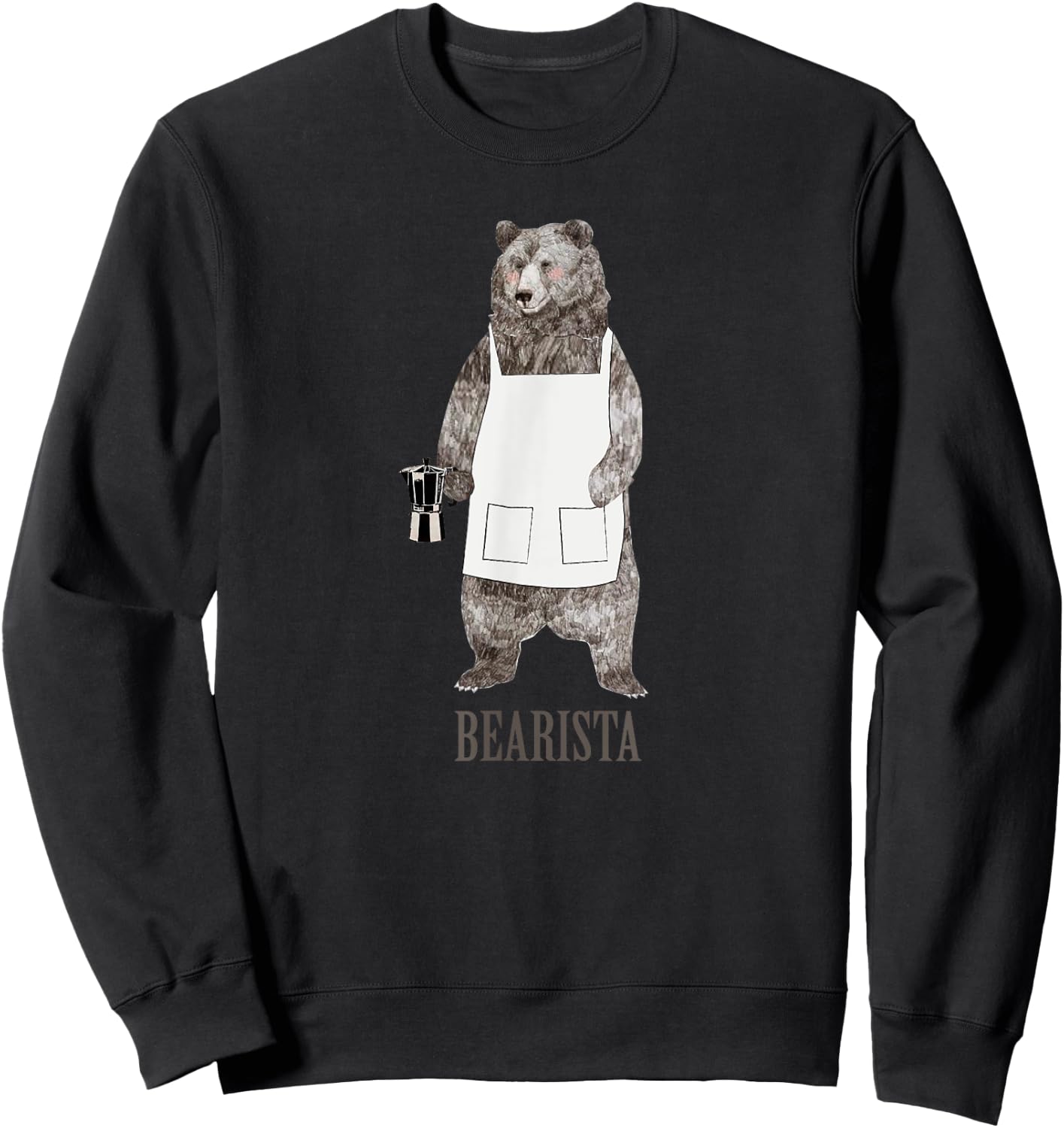 BEARISTA Funny novelty barista bear t shirt - women Sweatshirt - Sweatshirt | Black