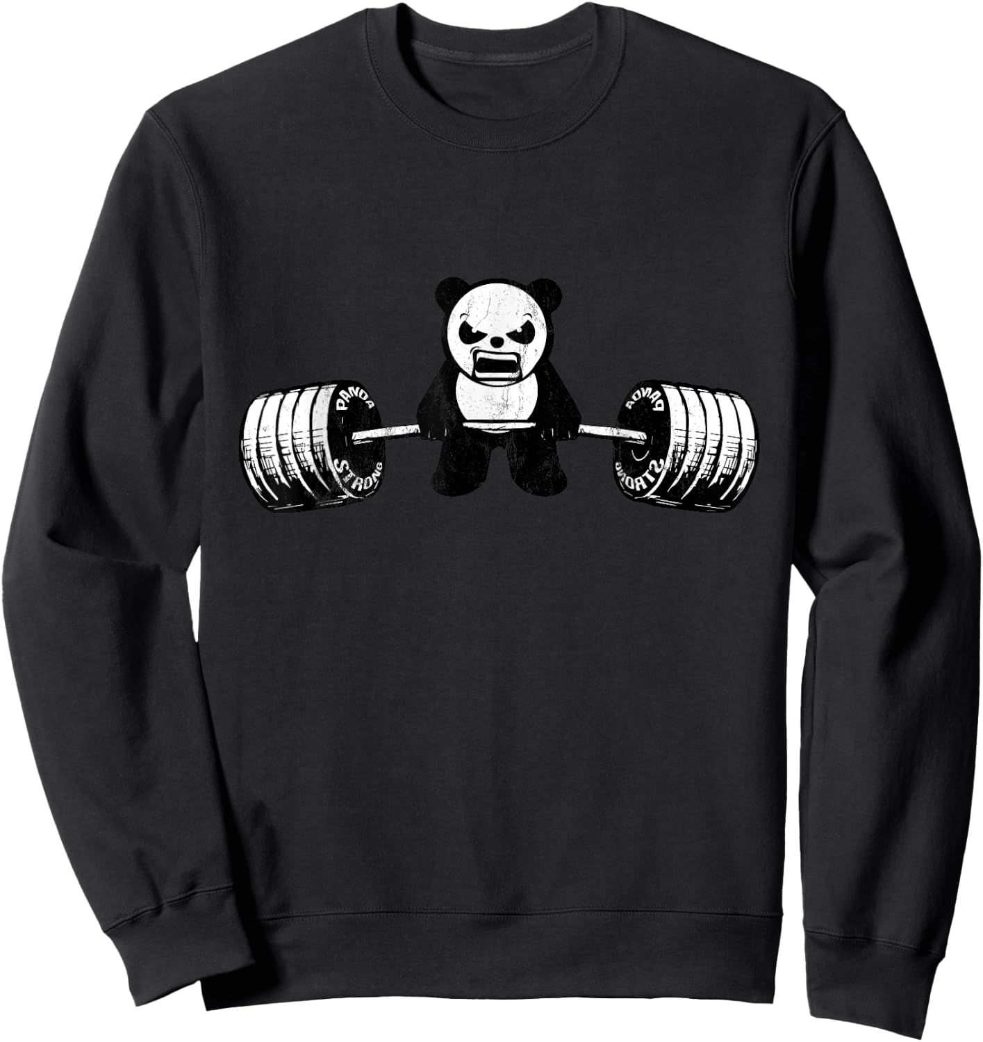 Panda Bear Deadlifts - Weightlifting Gym Design Sweatshirt - Sweatshirt | Black