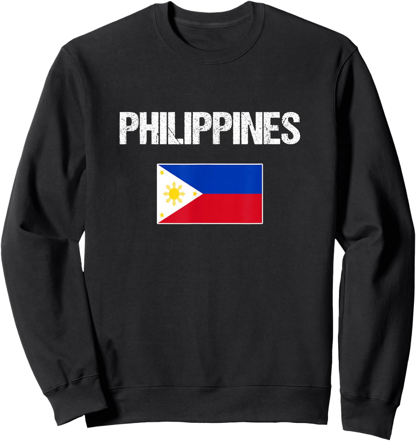 Philippines Filipino Flag Women Youth Kids Sweatshirt - Sweatshirt | Black