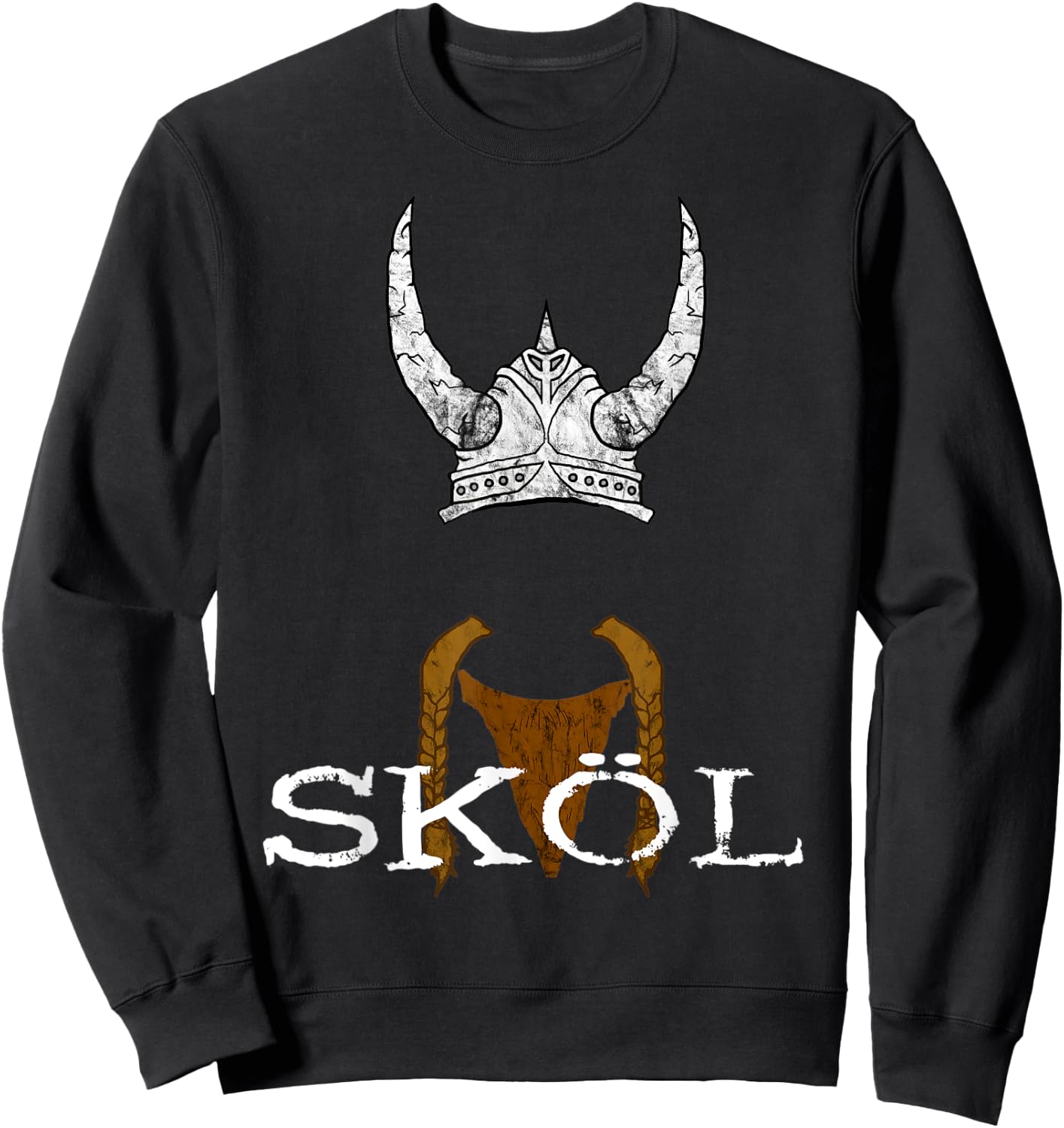 Skol Viking Helmet Nordic Scandinavian Norse Mythology Sweatshirt - Sweatshirt | Black
