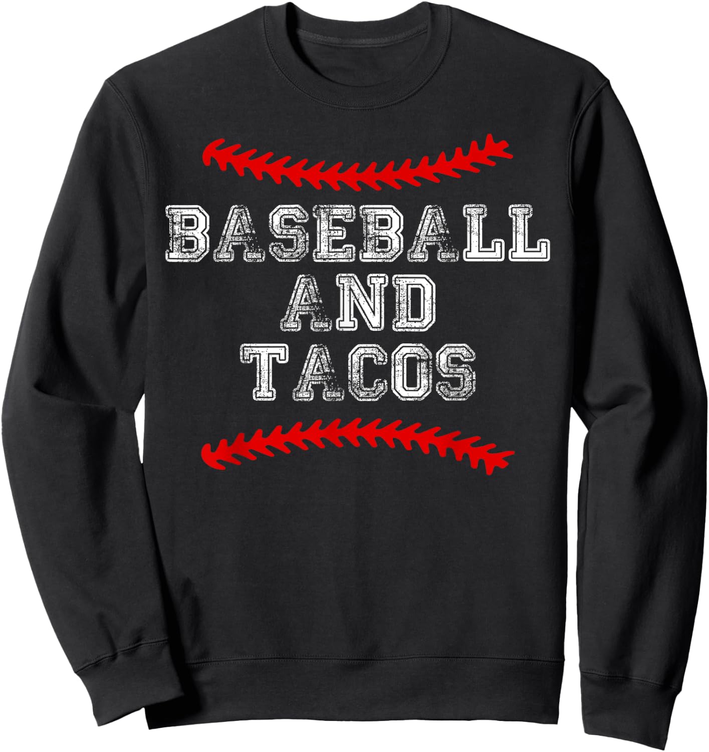 Baseball and Tacos T Shirt Catcher Pitcher Mom Kid Youth Sweatshirt - Sweatshirt | Black