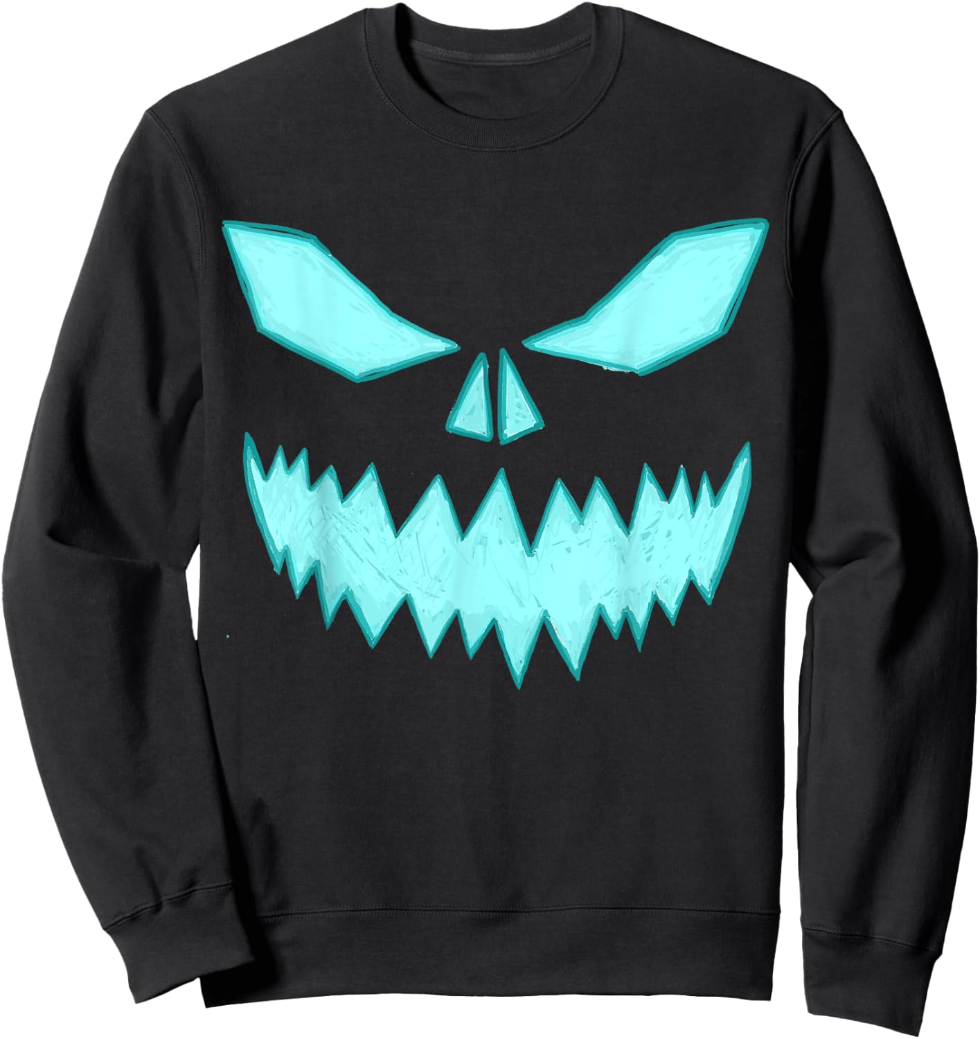 Scary Spooky Halloween Jack O Lantern Face Pumpkin Boys Sweatshirt - Sweatshirt | Black