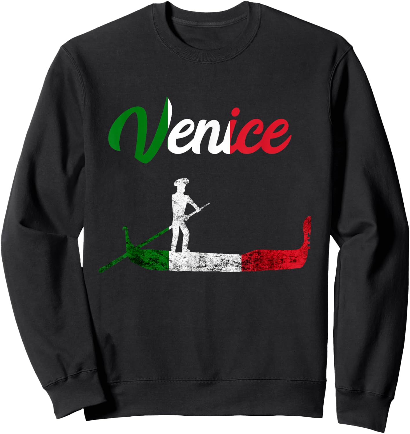 Venice Gondola Ride Italy Travel Gondolas Italia Souvenir Sweatshirt - Sweatshirt | Black