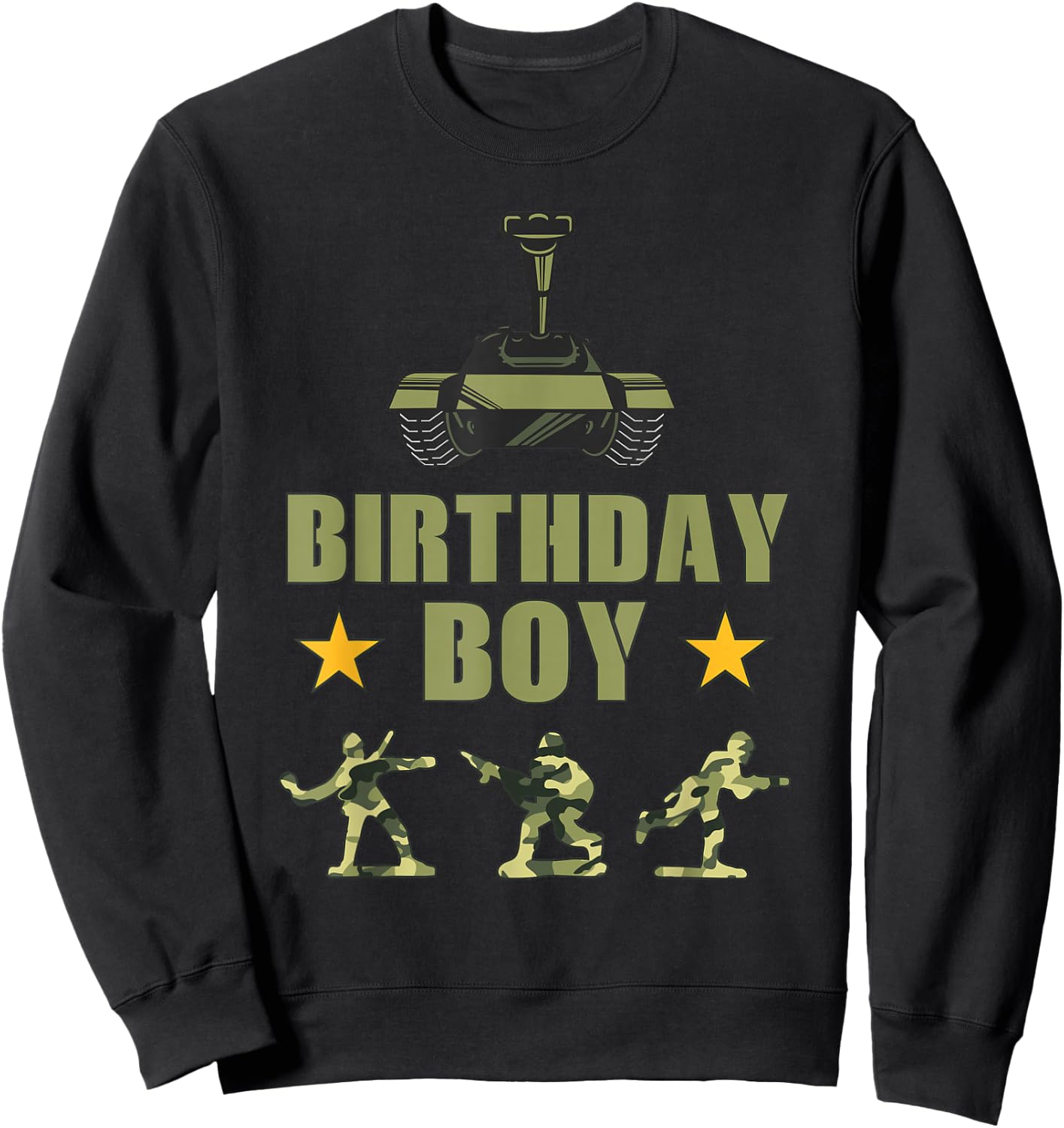 Birthday Army Party Army Decorations Boys Birthday Party Sweatshirt - Sweatshirt | Black