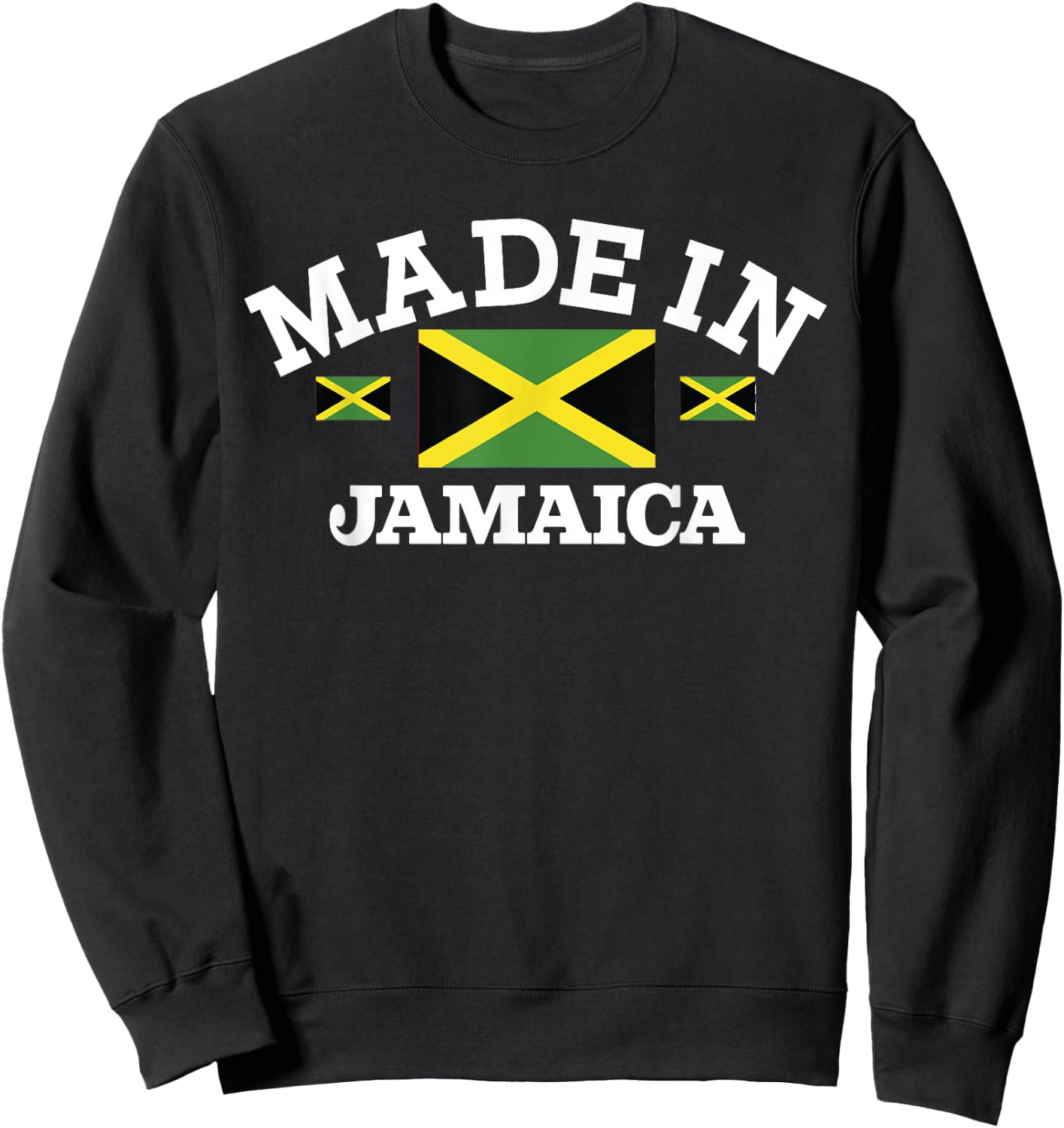 Made In Jamaica Jamaican Flag Sweatshirt - Sweatshirt | Black