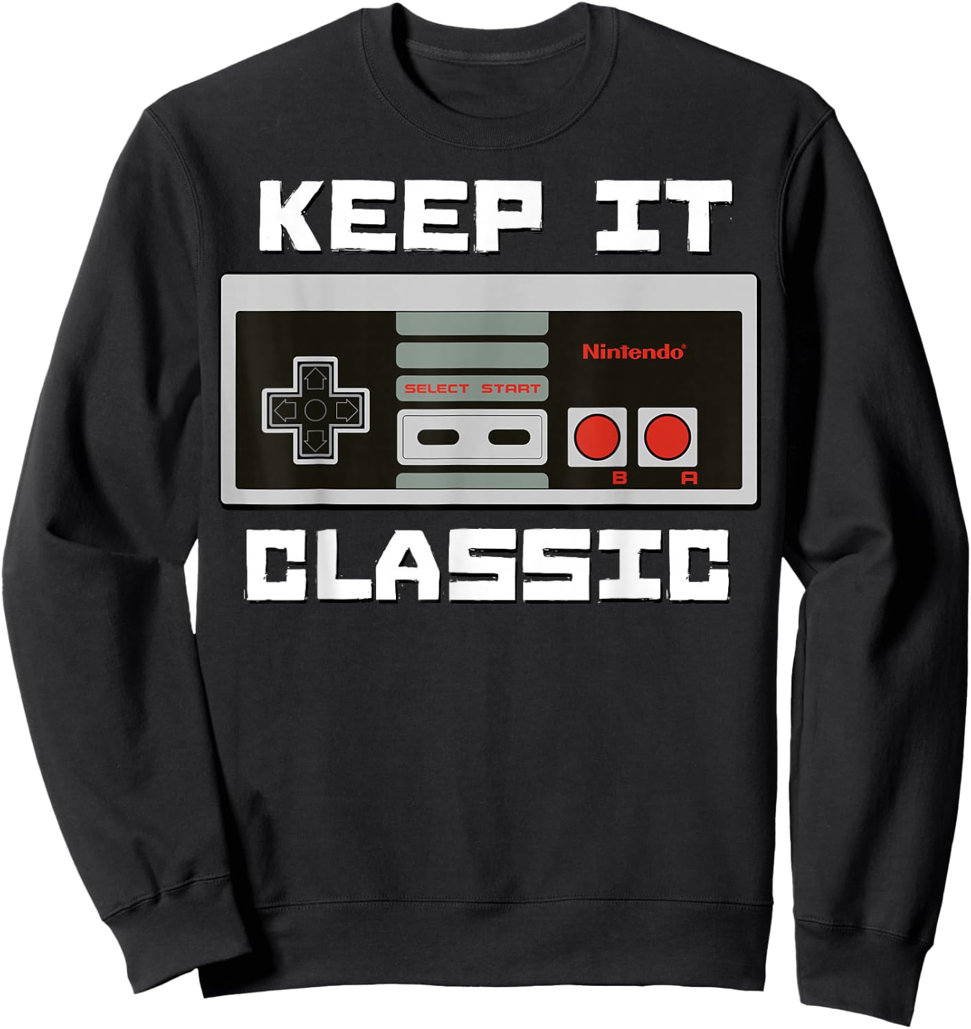 Nintendo NES Controller Keep It Classic Graphic Sweatshirt - Sweatshirt | Black