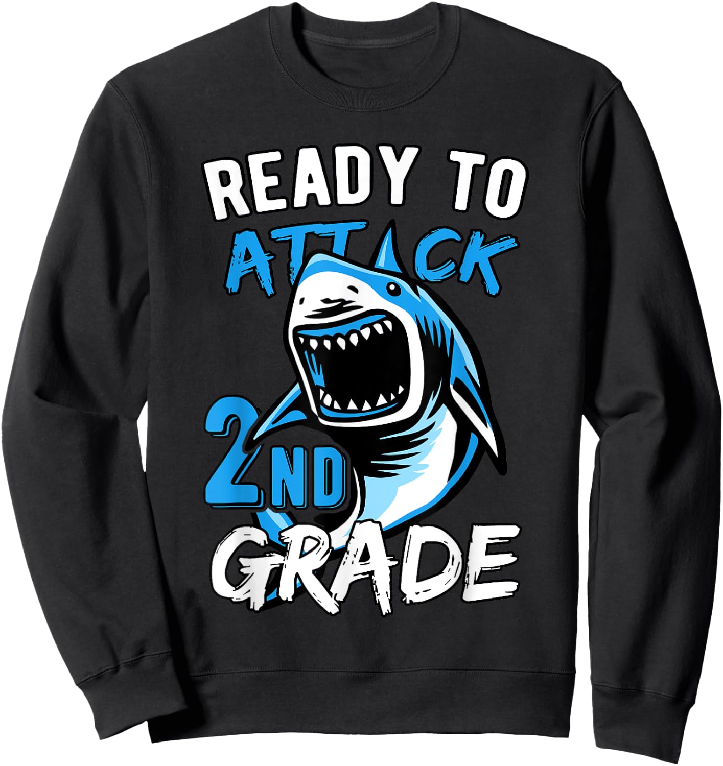 Ready To Attack 2nd Grade Boys Back To School Sweatshirt - Sweatshirt | Black