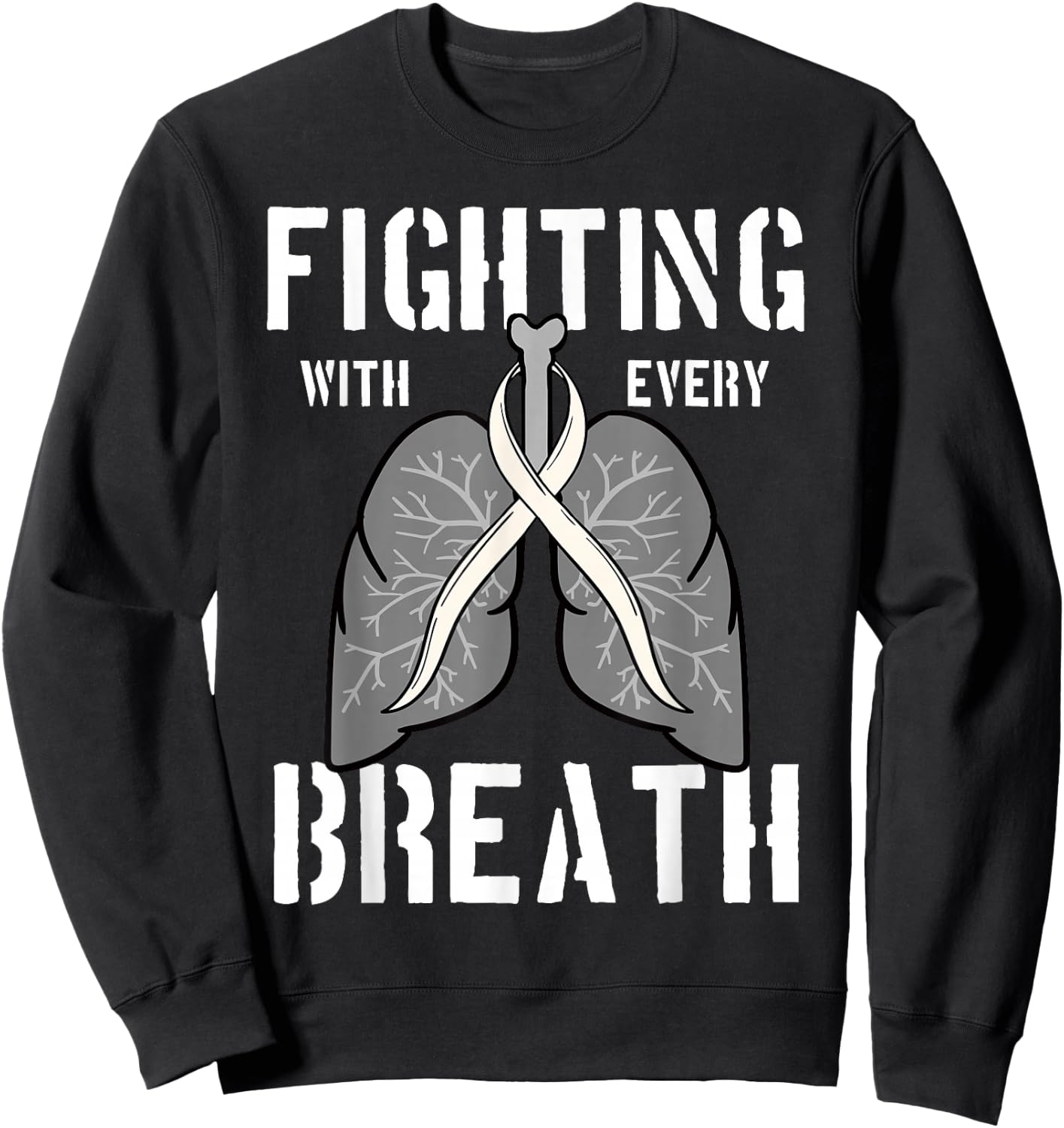 Lung Cancer Carcinoma Malignant Tumor Disease Sweatshirt - Sweatshirt | Black
