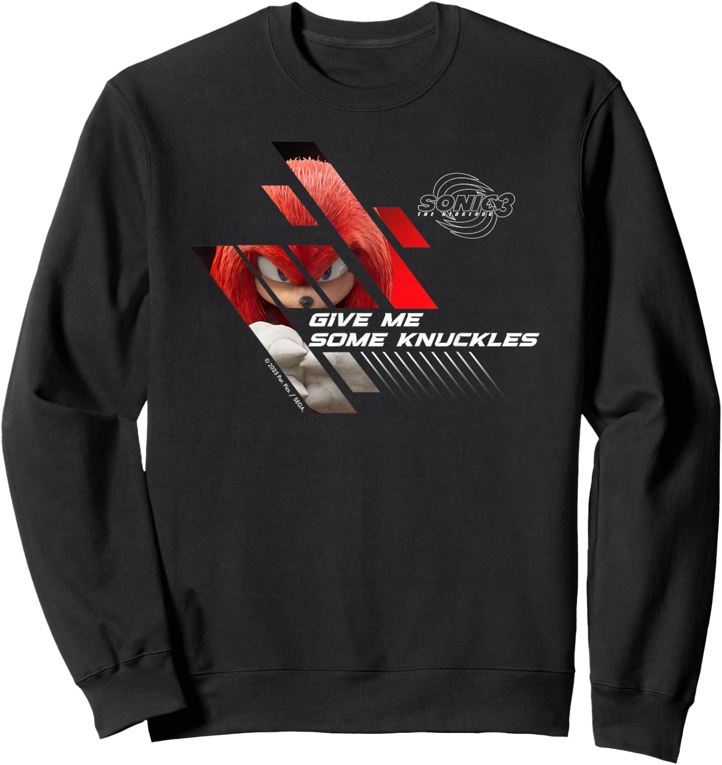 Sonic The Hedgehog 3 - Knuckles Give Me Some Knuckles Sweatshirt - Sweatshirt | Black