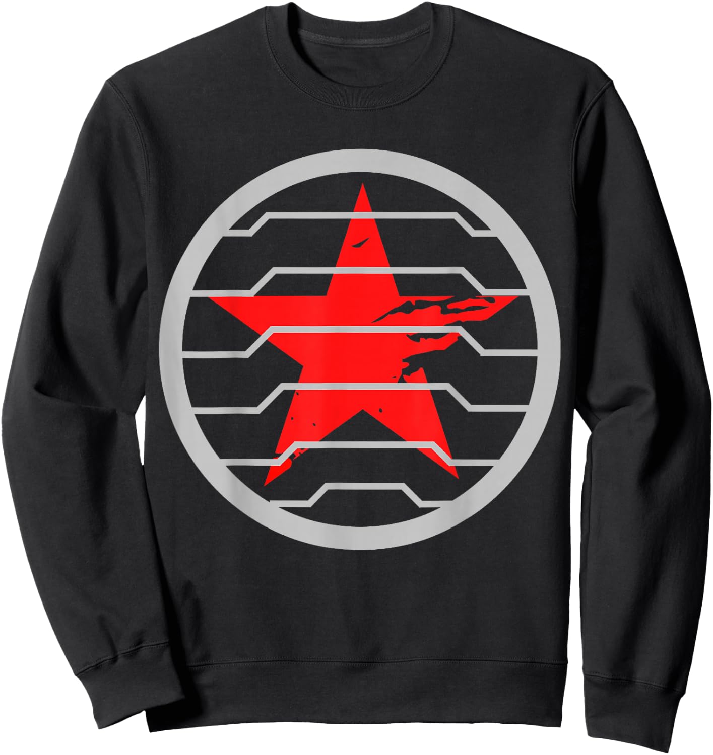 Red Soldier Trigger Word Winter Badge Emblem Star Hero Shirt Sweatshirt - Sweatshirt | Black