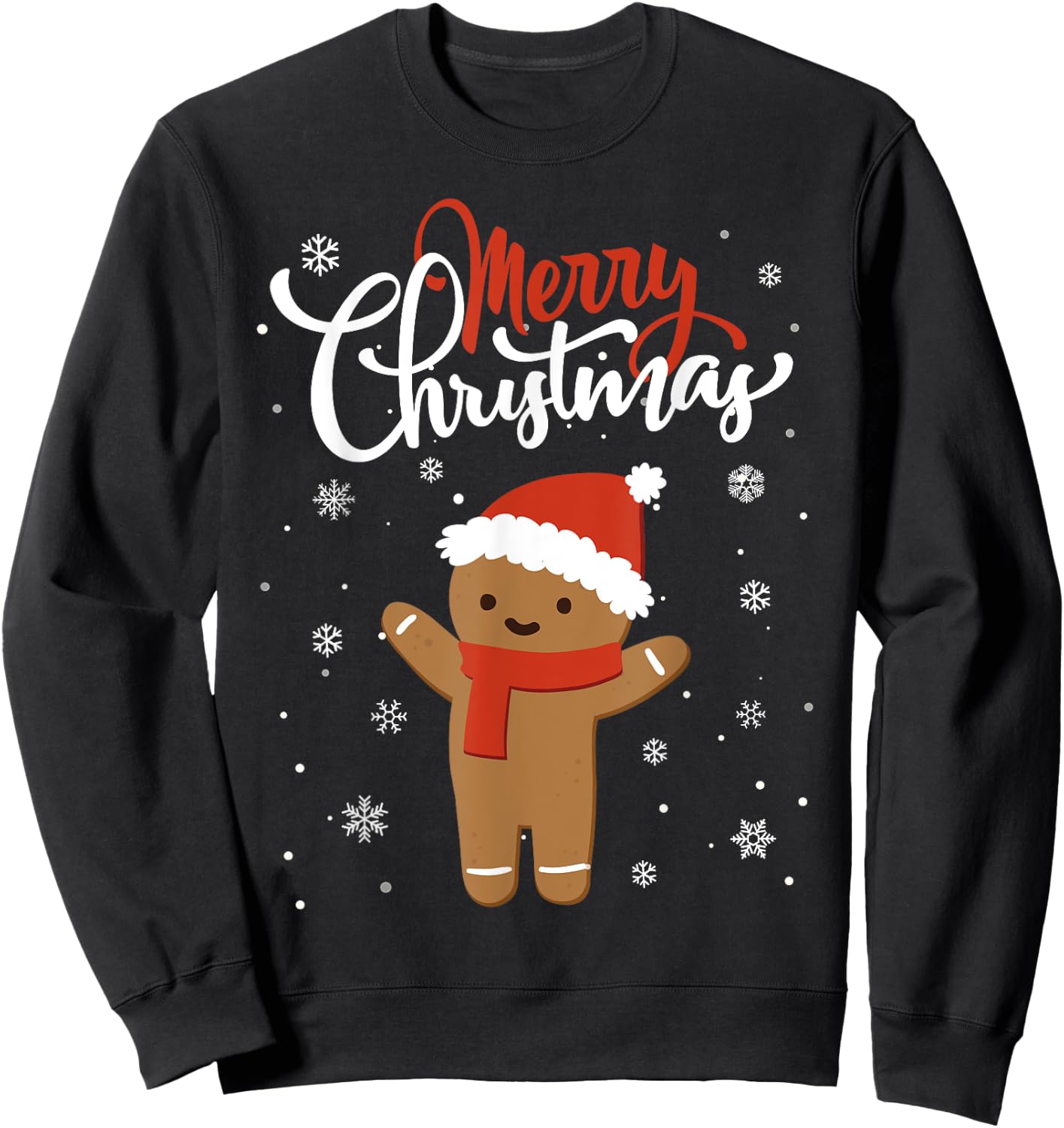 Merry Christmas Gingerbread Xmas Christmas Cookie Bakers Sweatshirt - Sweatshirt | Black