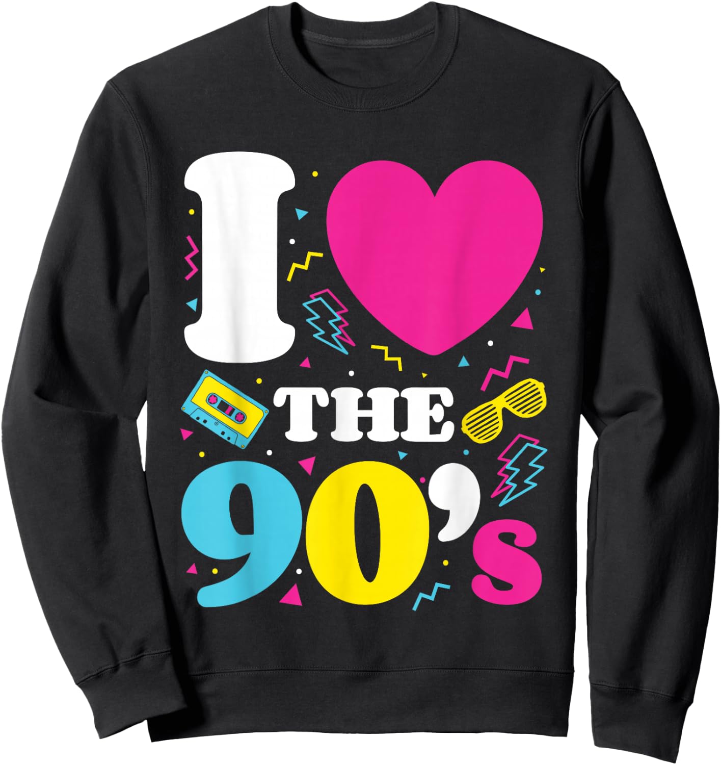 90's, 1990's, Nineties, Costume themed For Nostalgia Party Sweatshirt - Sweatshirt | Black