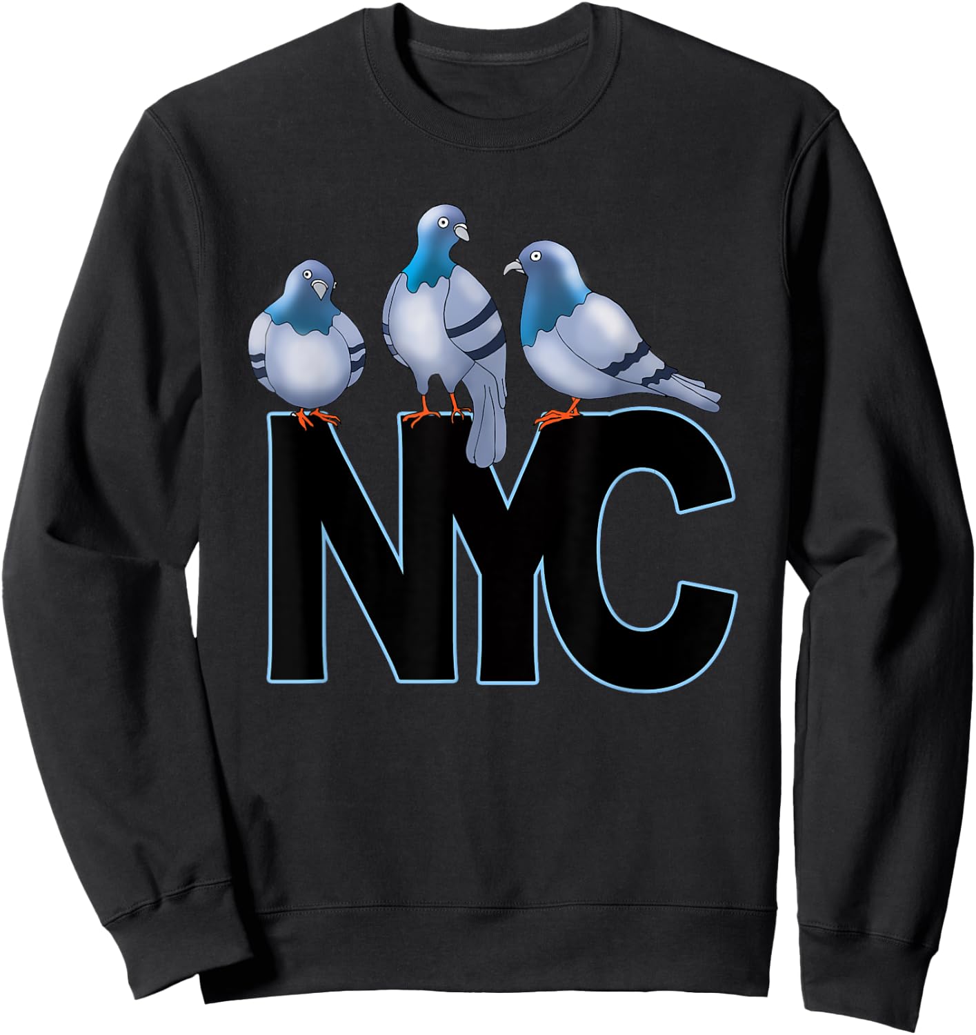 I Love NYC Native Pigeons Funny Sweatshirt - Sweatshirt | Black