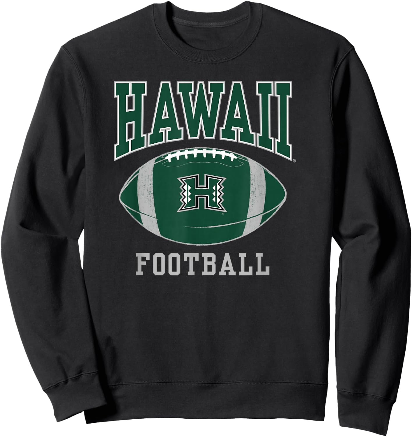 University of Hawaii Rainbow Warriors Football Ball Sweatshirt - Sweatshirt | Black