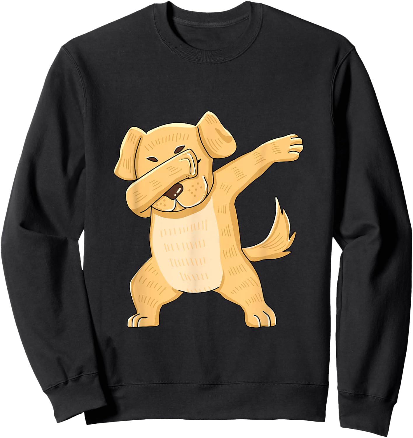 Dabbing Yellow Lab Clothes Dab Dance Labrador Retriever Sweatshirt - Sweatshirt | Black
