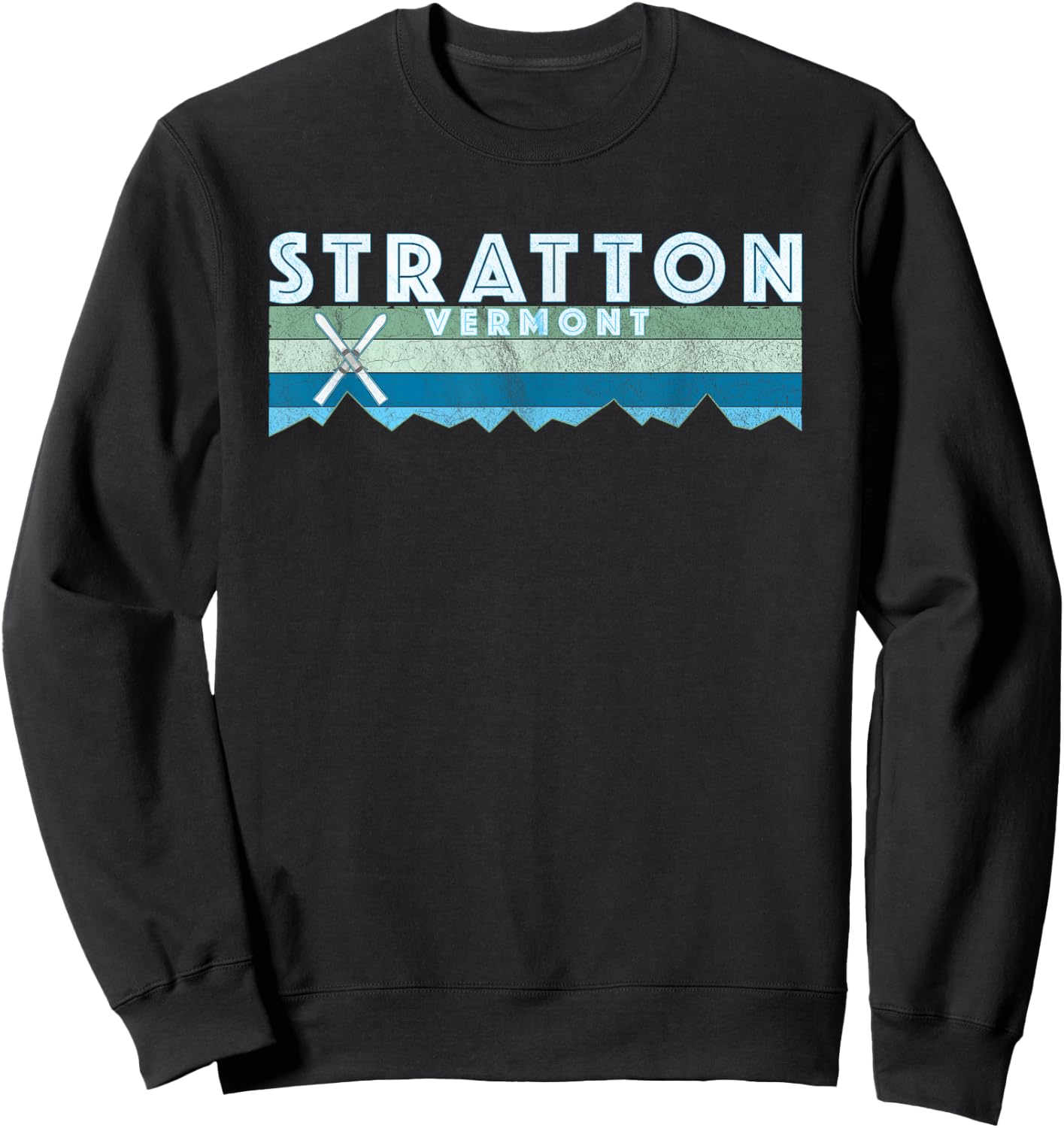 Stratton Vermont Ski /Retro Vintage Stratton Sweatshirt - Sweatshirt | Black