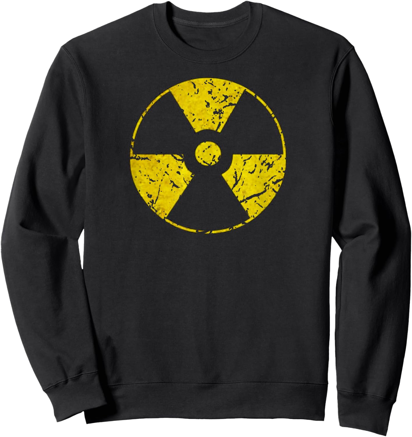 Funny Vintage Radioactive Nuclear War Symbol Sweatshirt - Sweatshirt | Black