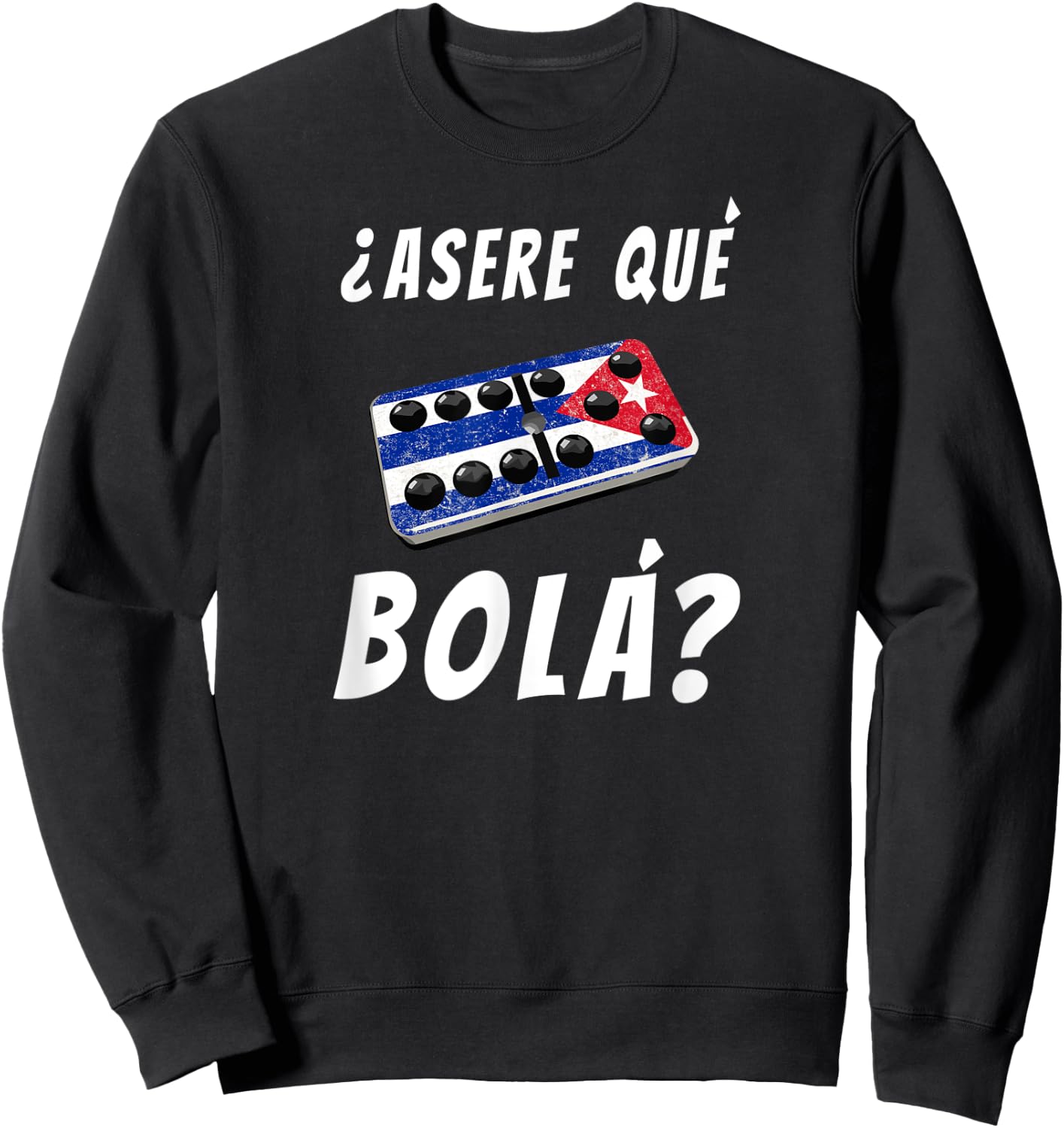 Cuban Dominoes shirt Miami Florida Cuba Greeting Sweatshirt - Sweatshirt | Black