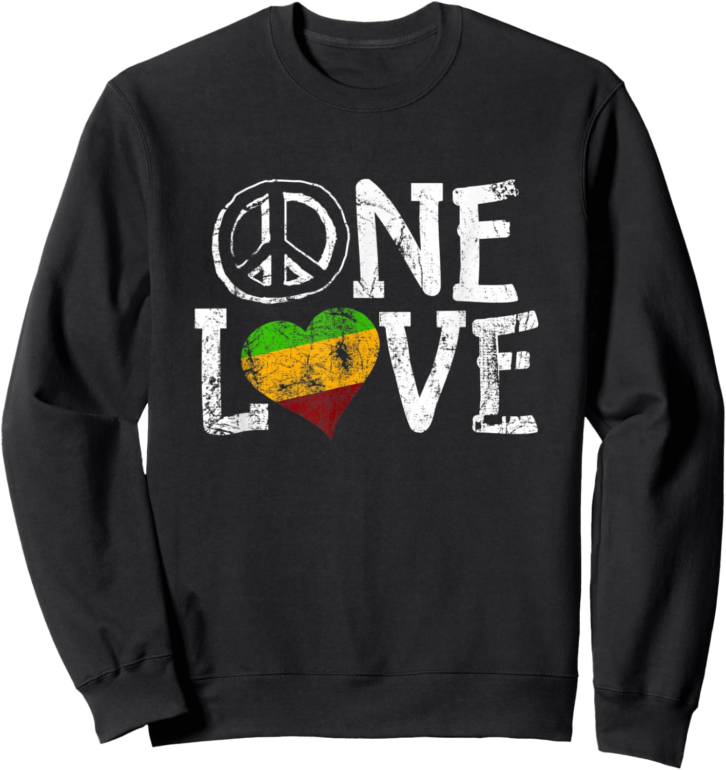 One Love Rastafari Shirt Africa Retro Vintage Sweatshirt - Sweatshirt | Black