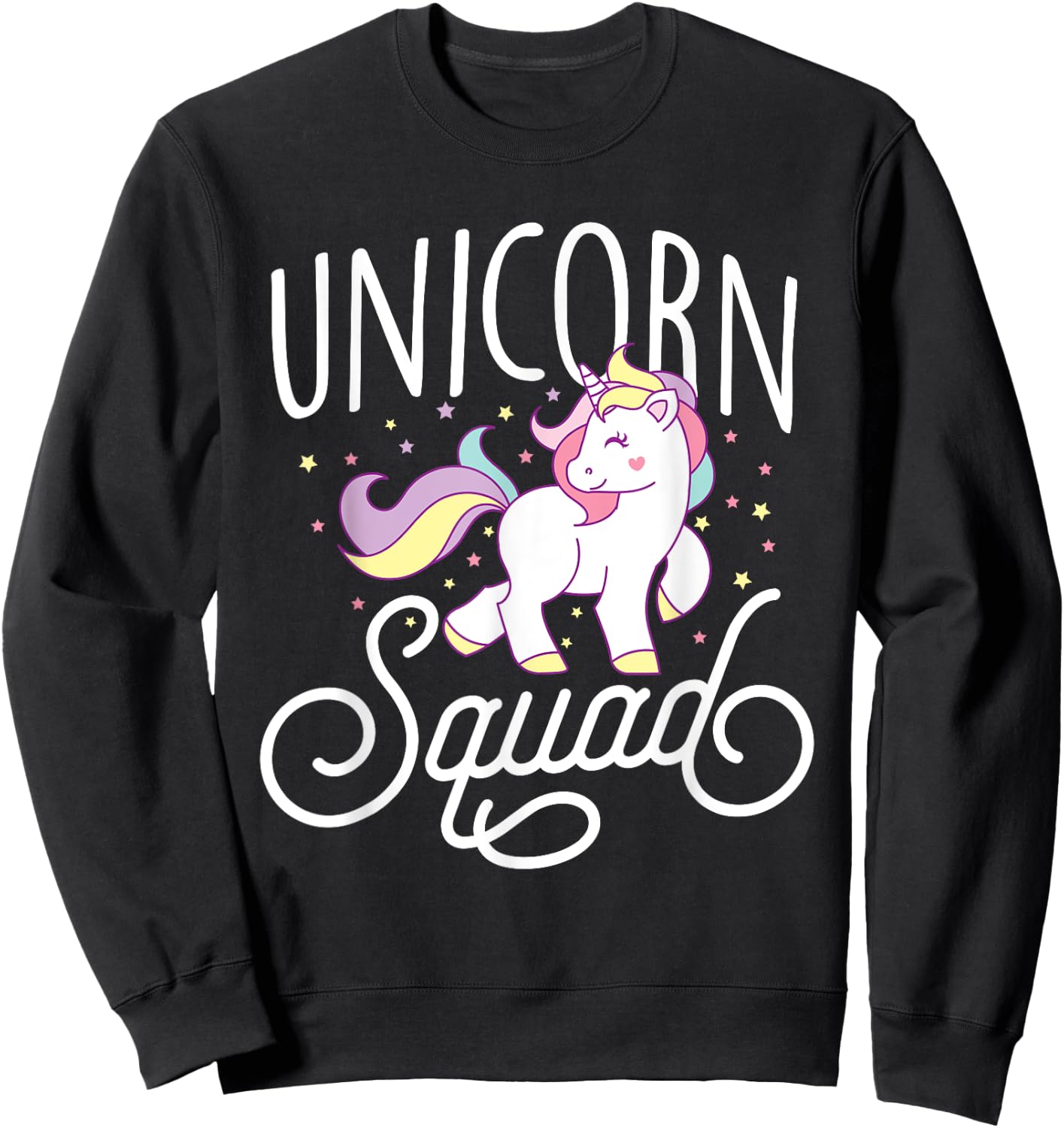 Unicorn Squad - Cute Unicorn Lovers Gift Sweatshirt - Sweatshirt | Black