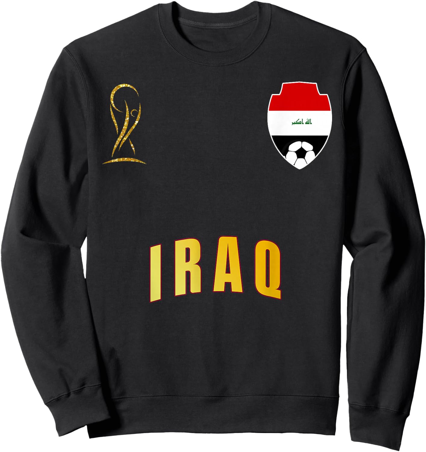 Retro Iraq Flag Iraqi Pride Lovers Sweatshirt - Sweatshirt | Black