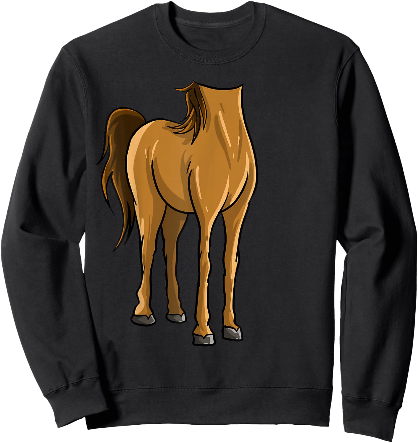 Cool Headless Horse Halloween Costume | Funny Lazy DIY Gift Sweatshirt - Sweatshirt | Black