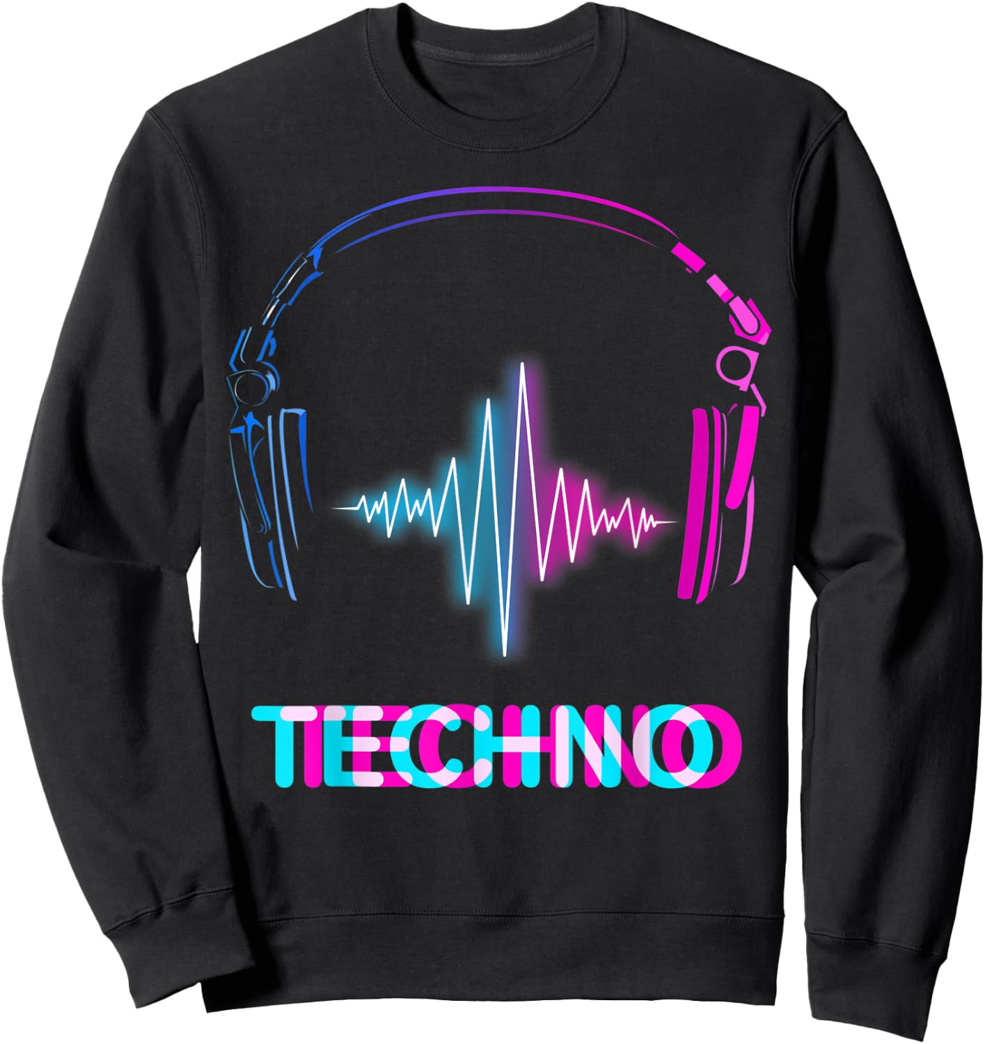 Techno maximum volume of music Sweatshirt - Sweatshirt | Black