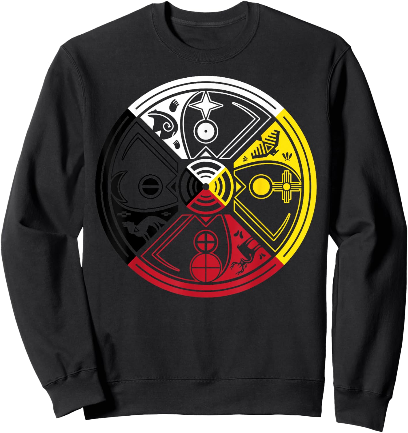 Medicine Wheel Sacred Hoop Sweatshirt - Sweatshirt | Black