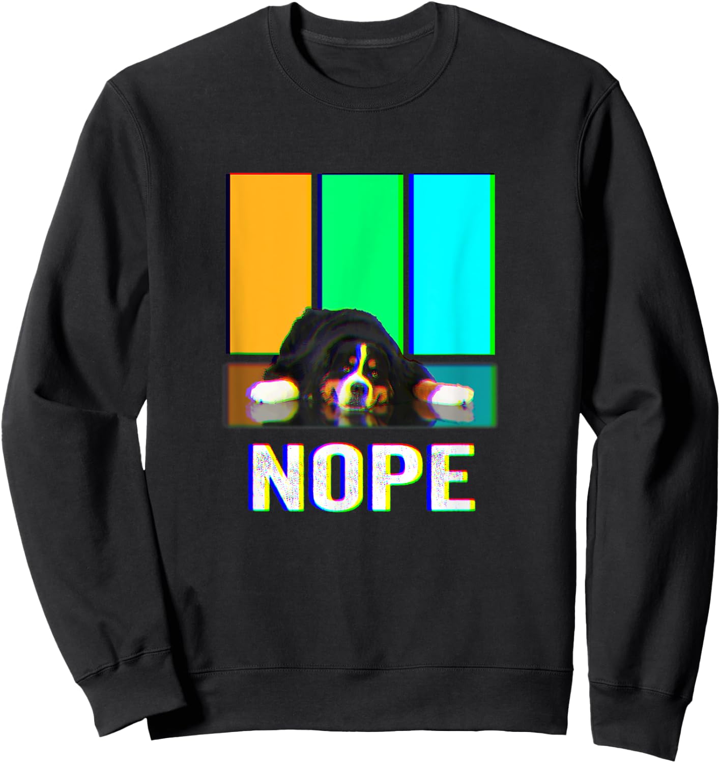 Nope Bernese Mountain Dog Women Kids Sweatshirt - Sweatshirt | Black