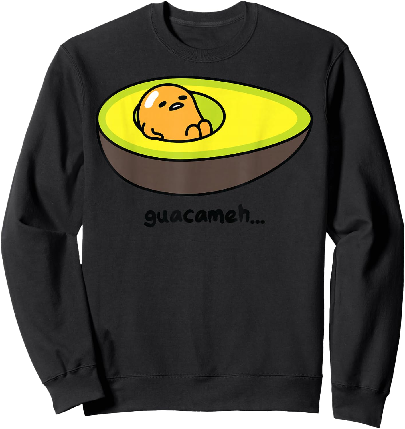 Gudetama Guacameh Avocado Guacamole Sweatshirt - Sweatshirt | Black