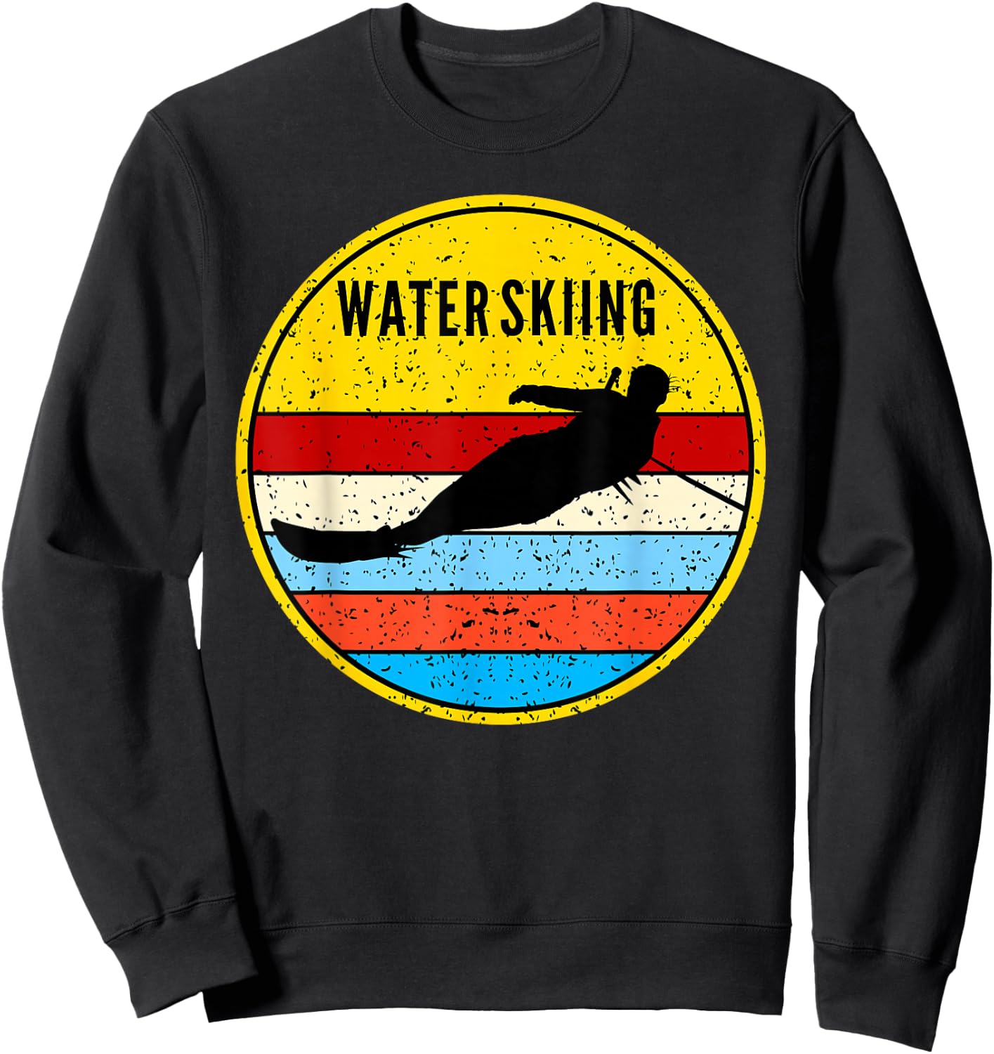 Water Skiing Retro Waterski Ski Water Sports Sweatshirt - Sweatshirt | Black
