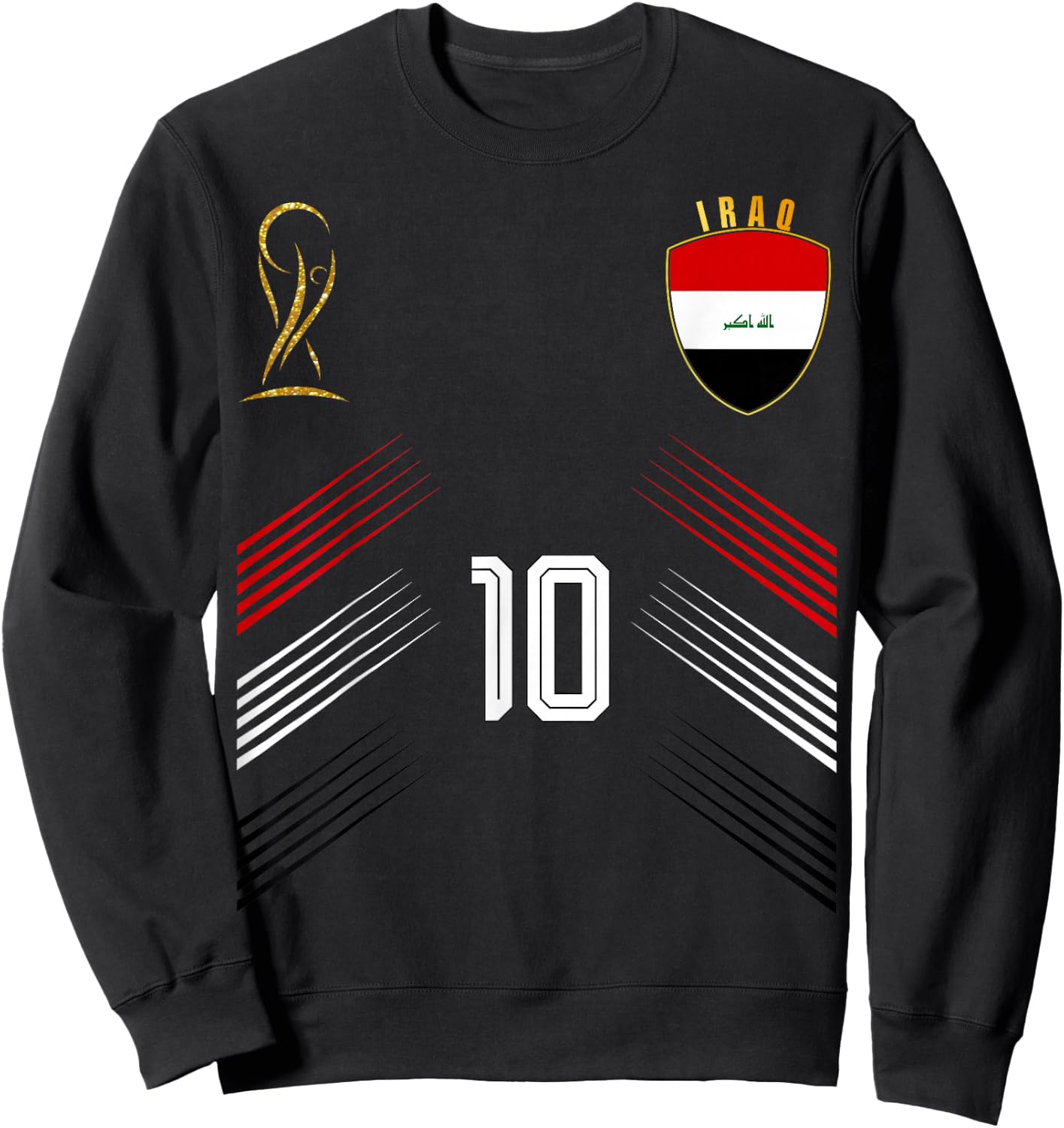 Iraq Flag Iraqi Pride Lovers Retro Sweatshirt - Sweatshirt | Black