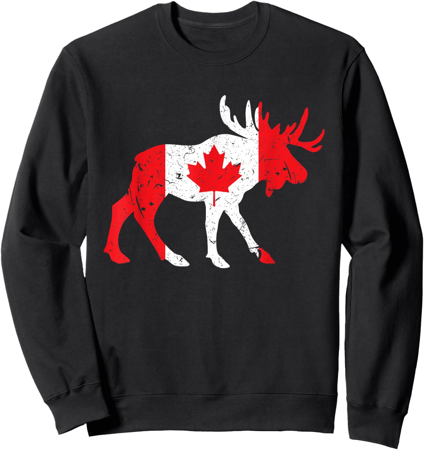 Maple Leaf Animal Canadian Flag Canada Sweatshirt - Sweatshirt | Black