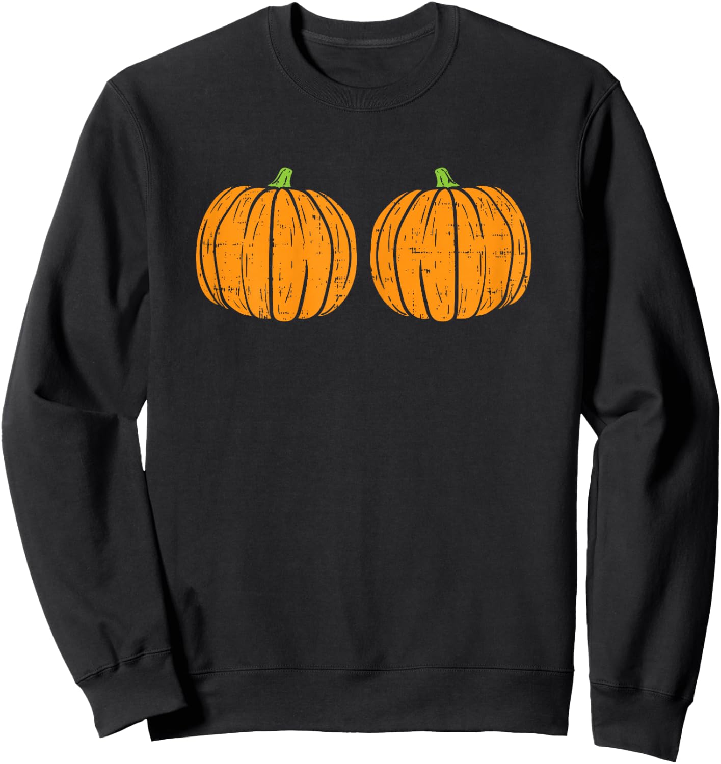 Sexy Naughty Halloween Shirt Pumpkin Bra Boobs Sweatshirt - Sweatshirt | Black
