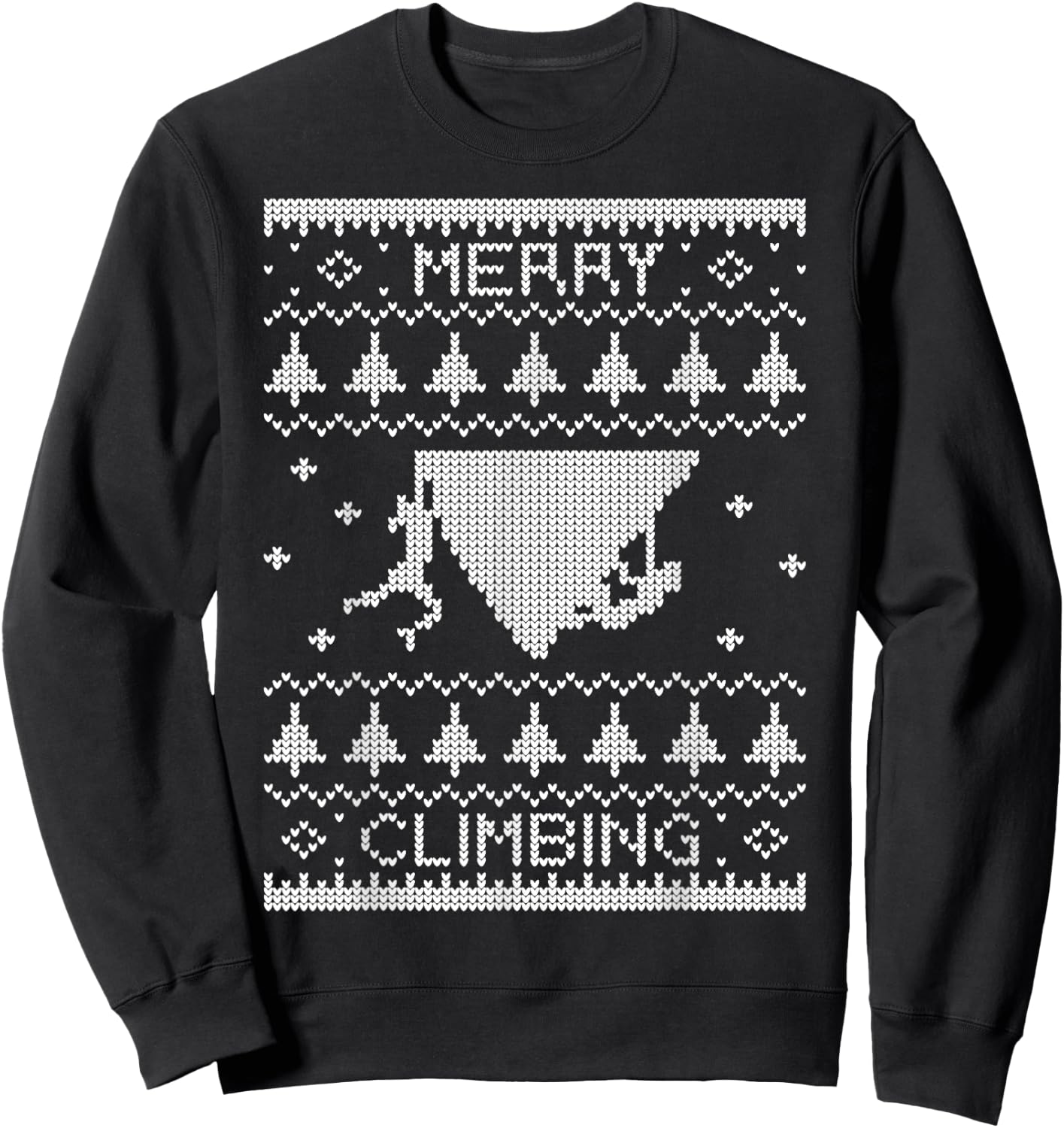 Merry Climbing Christmas bouldering belay Sweatshirt - Sweatshirt | Black