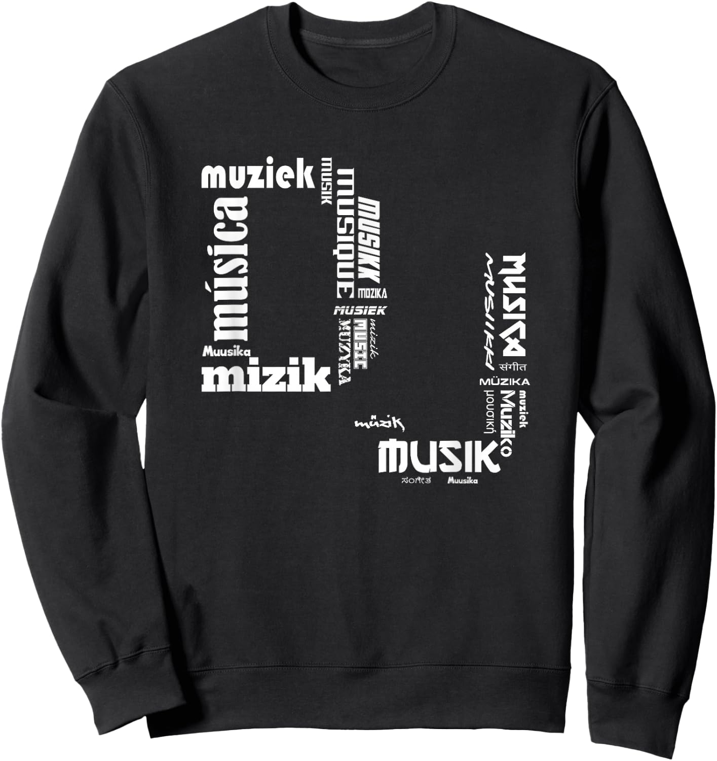 DJ in international Languages Shirt Sweatshirt - Sweatshirt | Black