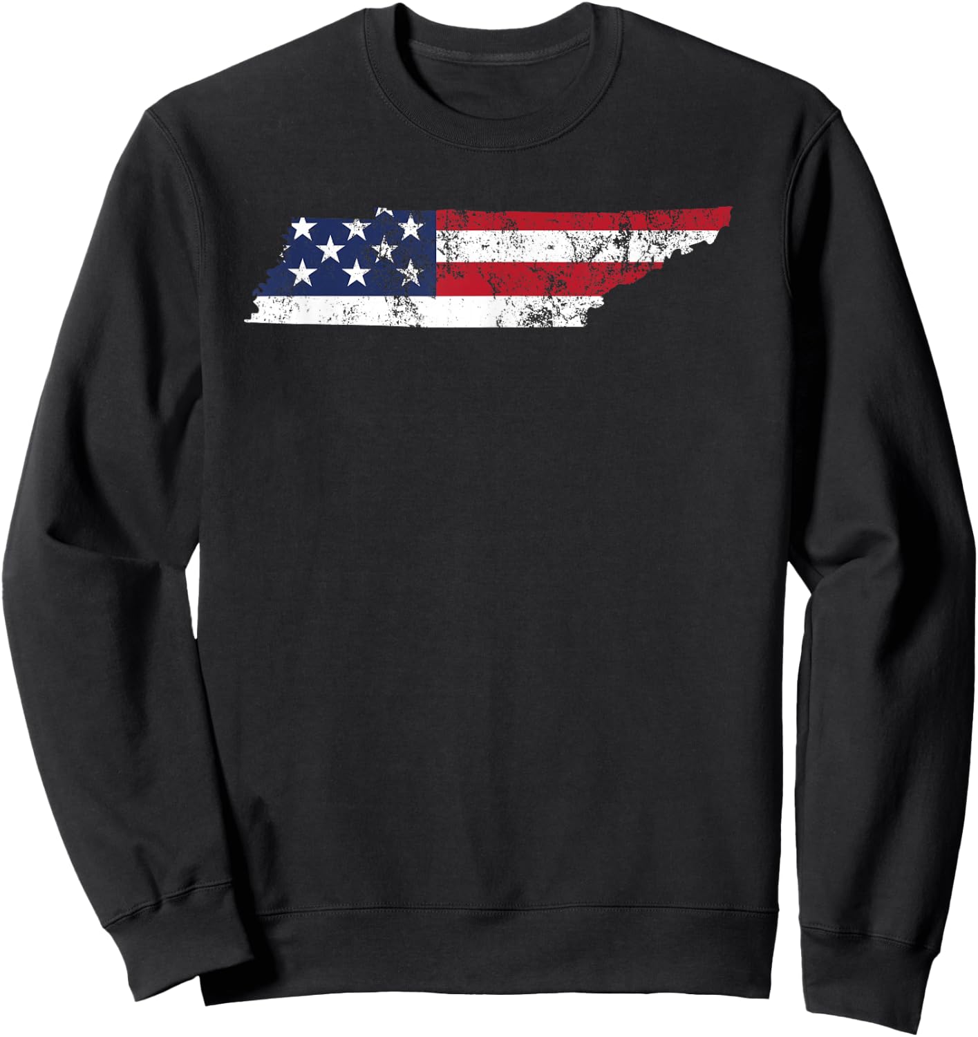 Vintage Tennessee USA Flag State Pride Sweatshirt - Sweatshirt | Black