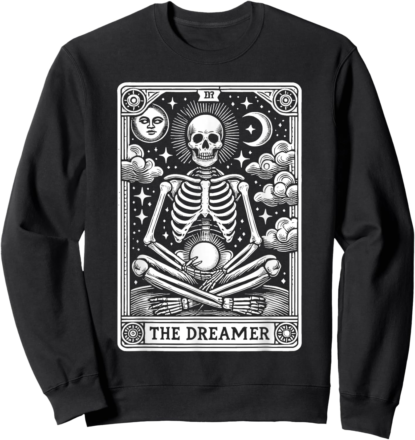 Tarot Card Occult Emo - Gothic The Dreamer Sweatshirt - Sweatshirt | Black