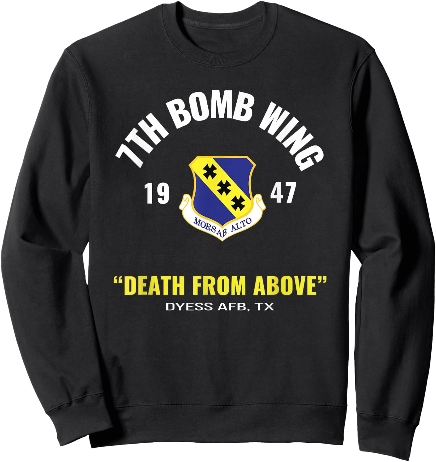 Military 7th Bomb Wing Sweatshirt - Sweatshirt | Black