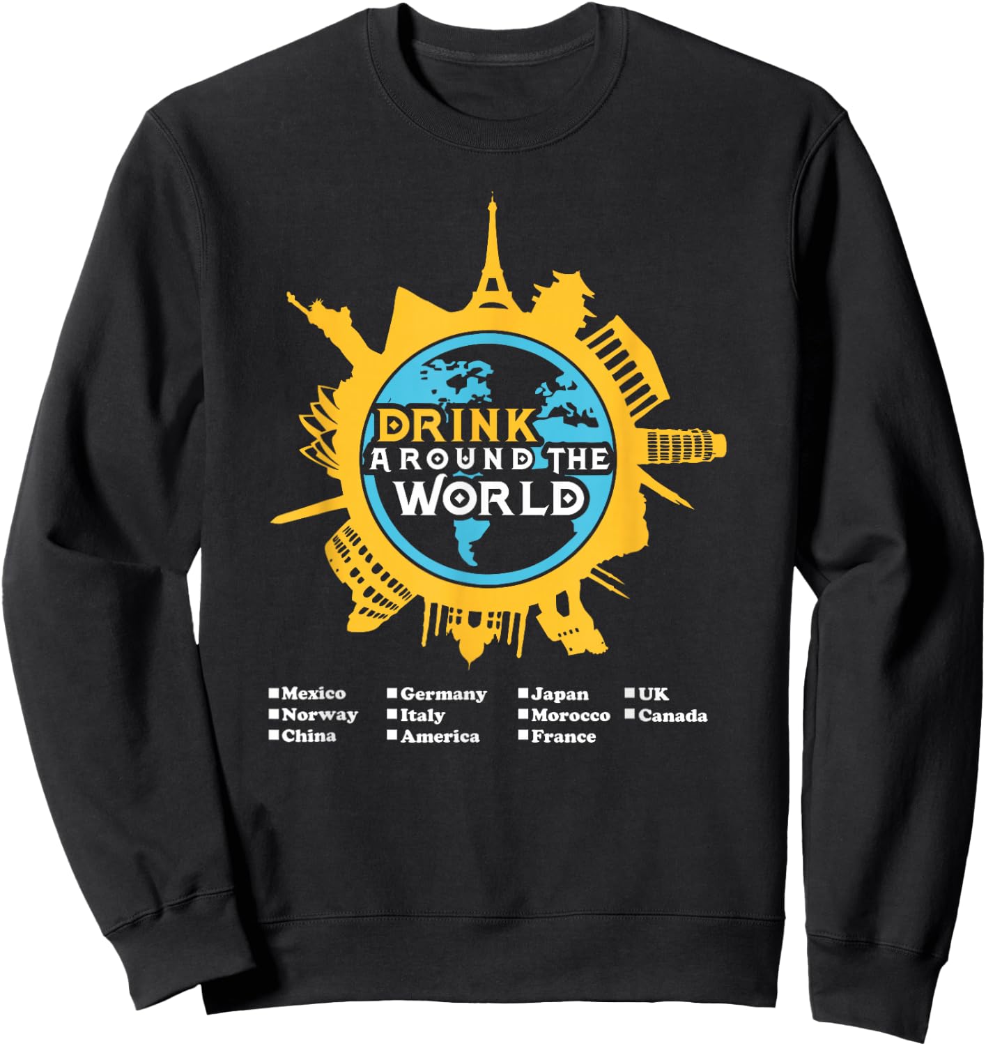 Drink Around the World Sweatshirt - Sweatshirt | Black